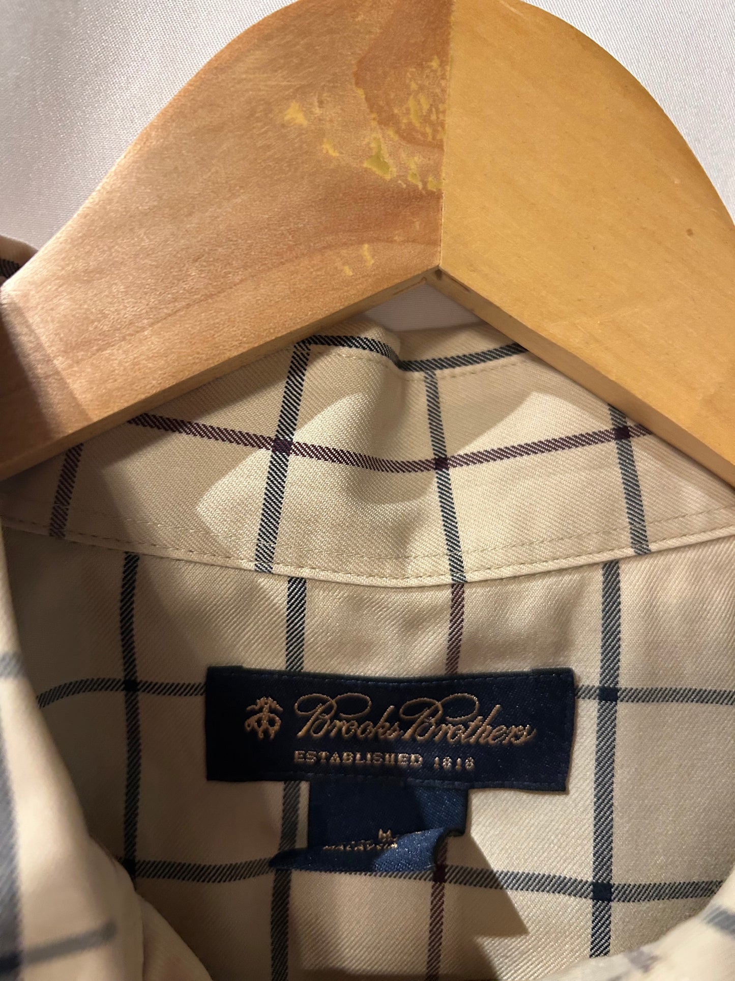 Brooks Brothers Country Club Checkered Button Up M