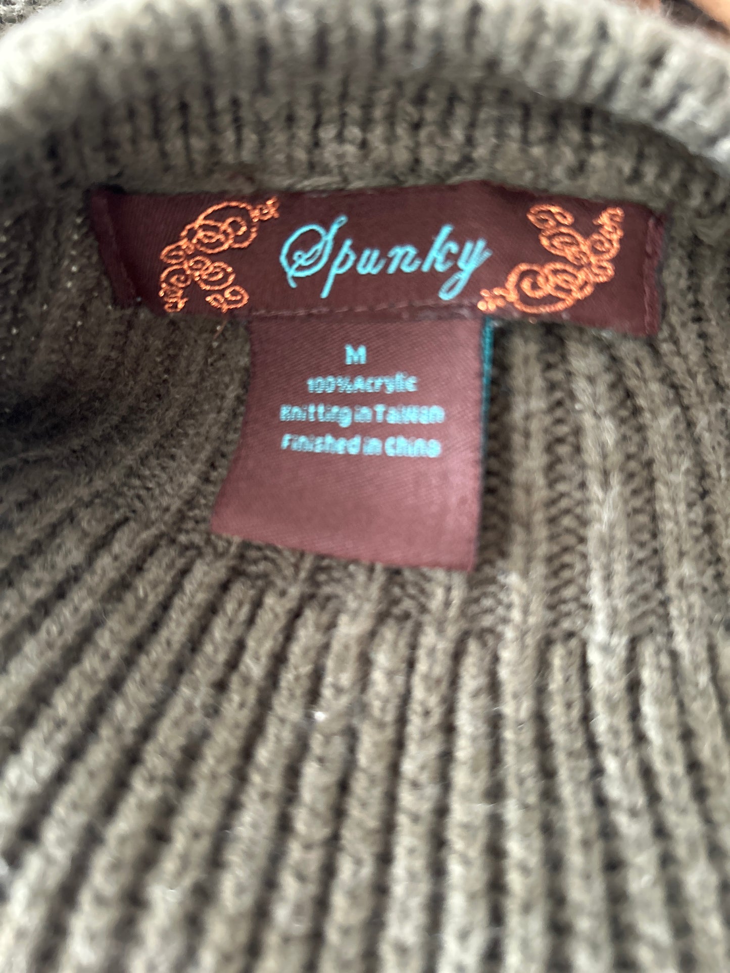 Vintage Spunky Green Sweater M