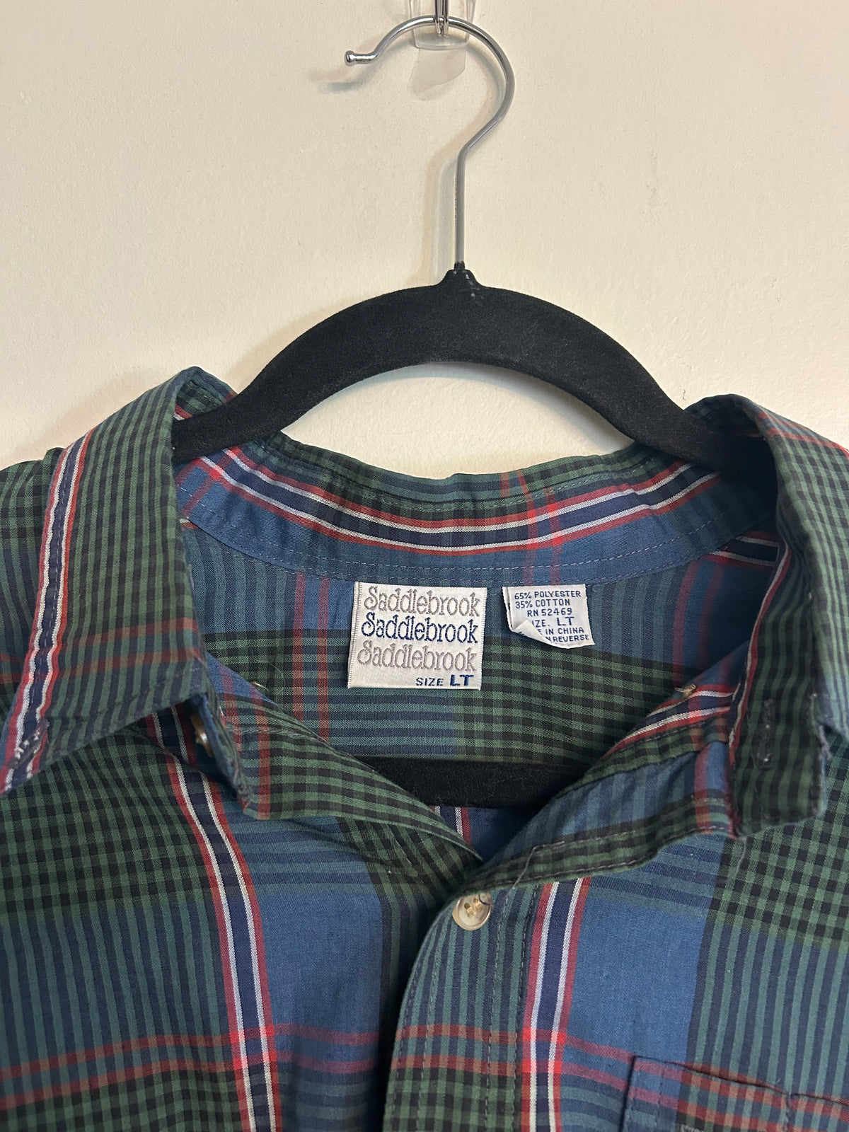 Vintage 80s Saddlebrook Cropped Button Up L