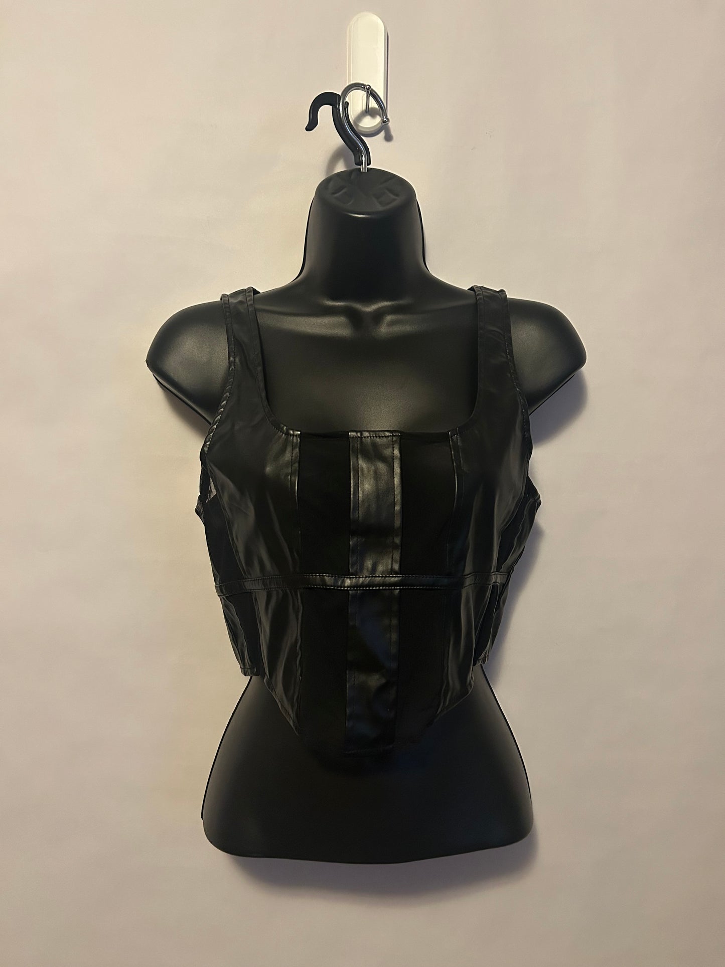 Fashion Nova Black Leather Tank S
