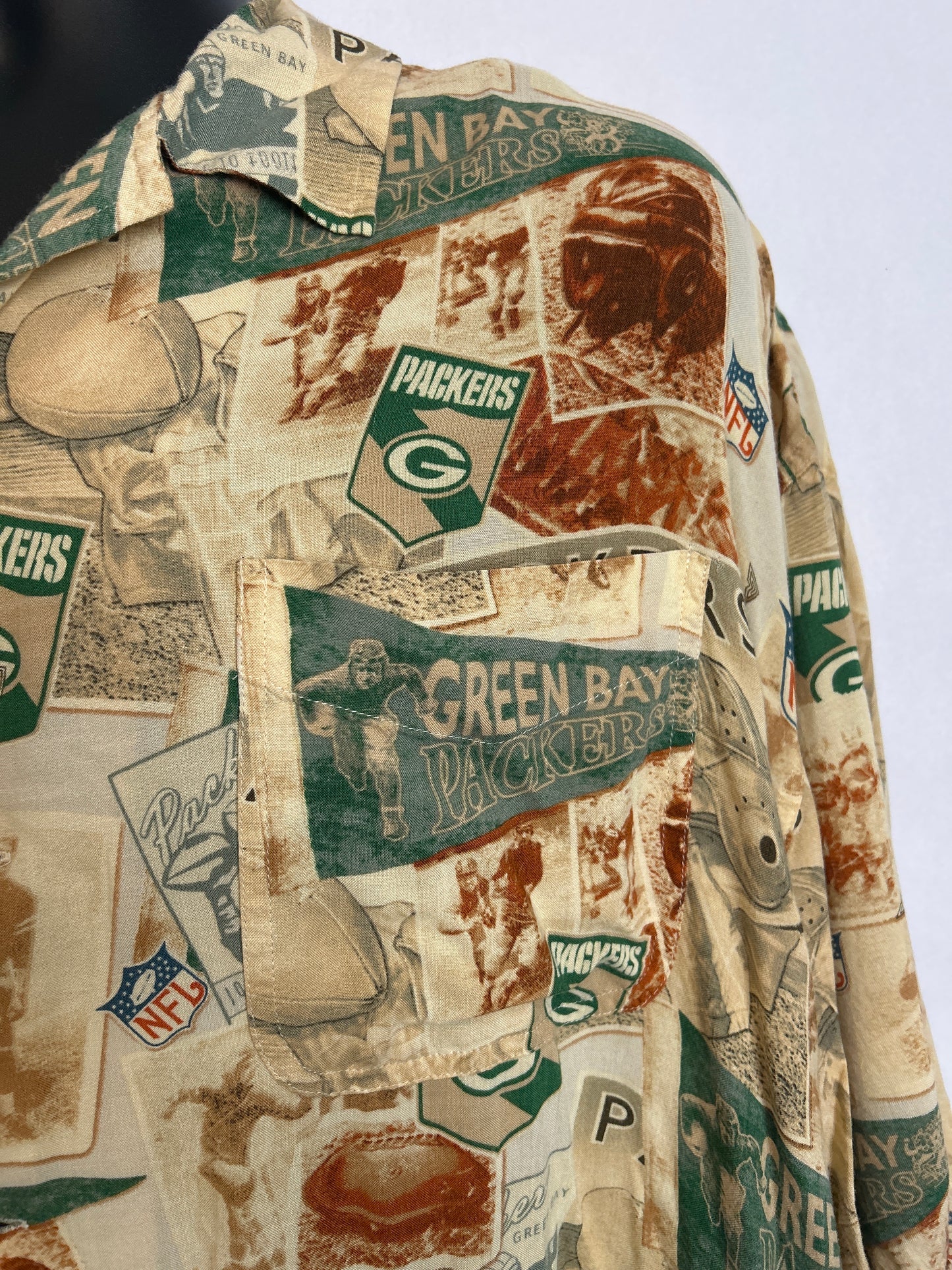 Vintage Packers Button Up XL