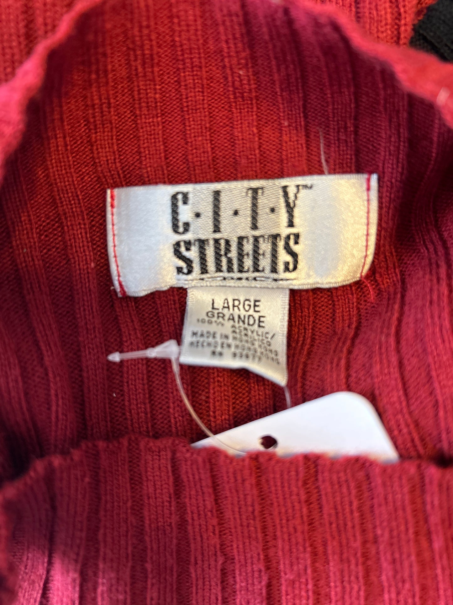 City Streets Red Sweater L