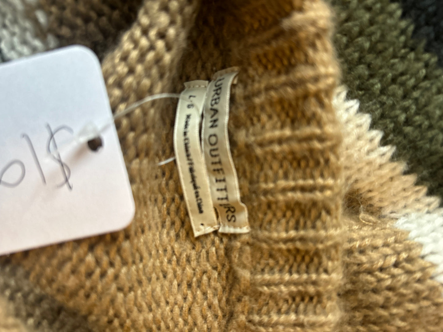 Urban Outfitters Striped Green and Brown Sweater L