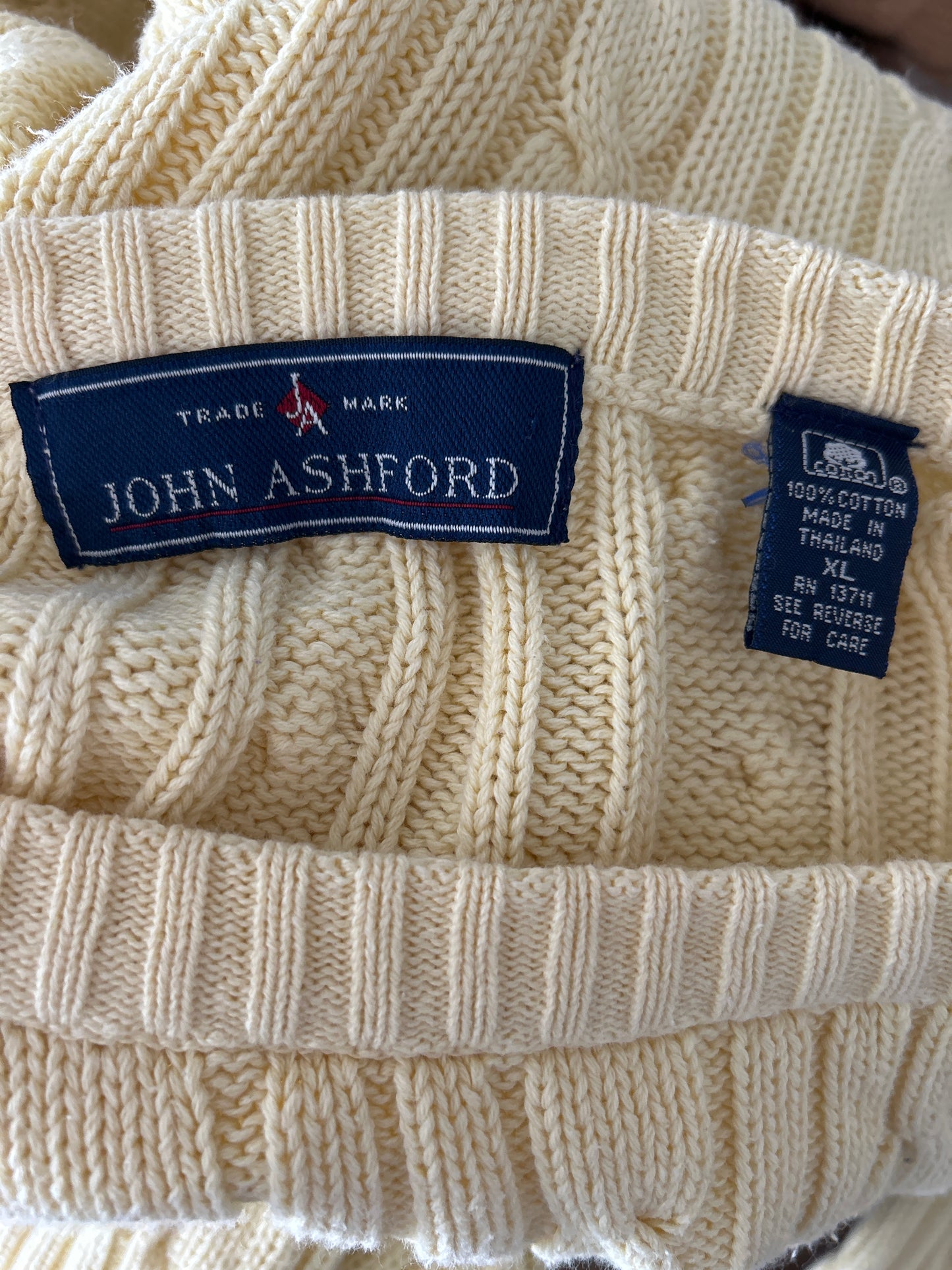 John Ashford Yellow Sweater XL