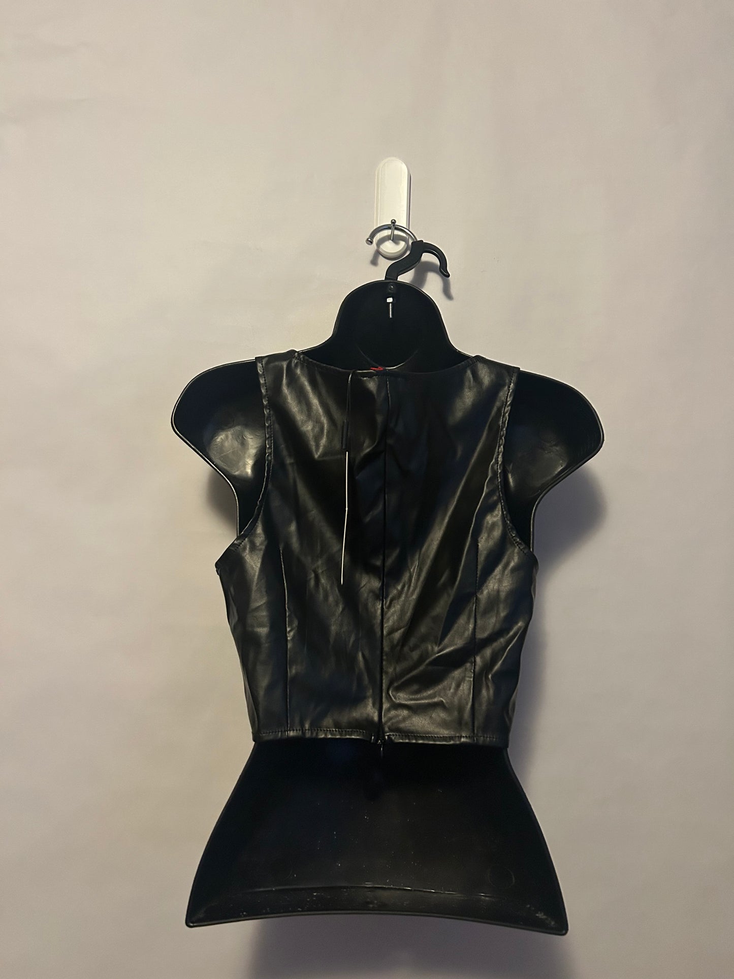 Fashion Nova Black Leather Tank S