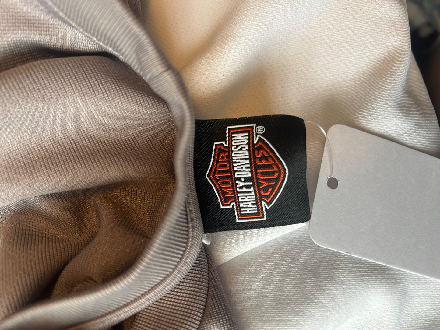 Harley Davidson Grey & White T-Shirt M