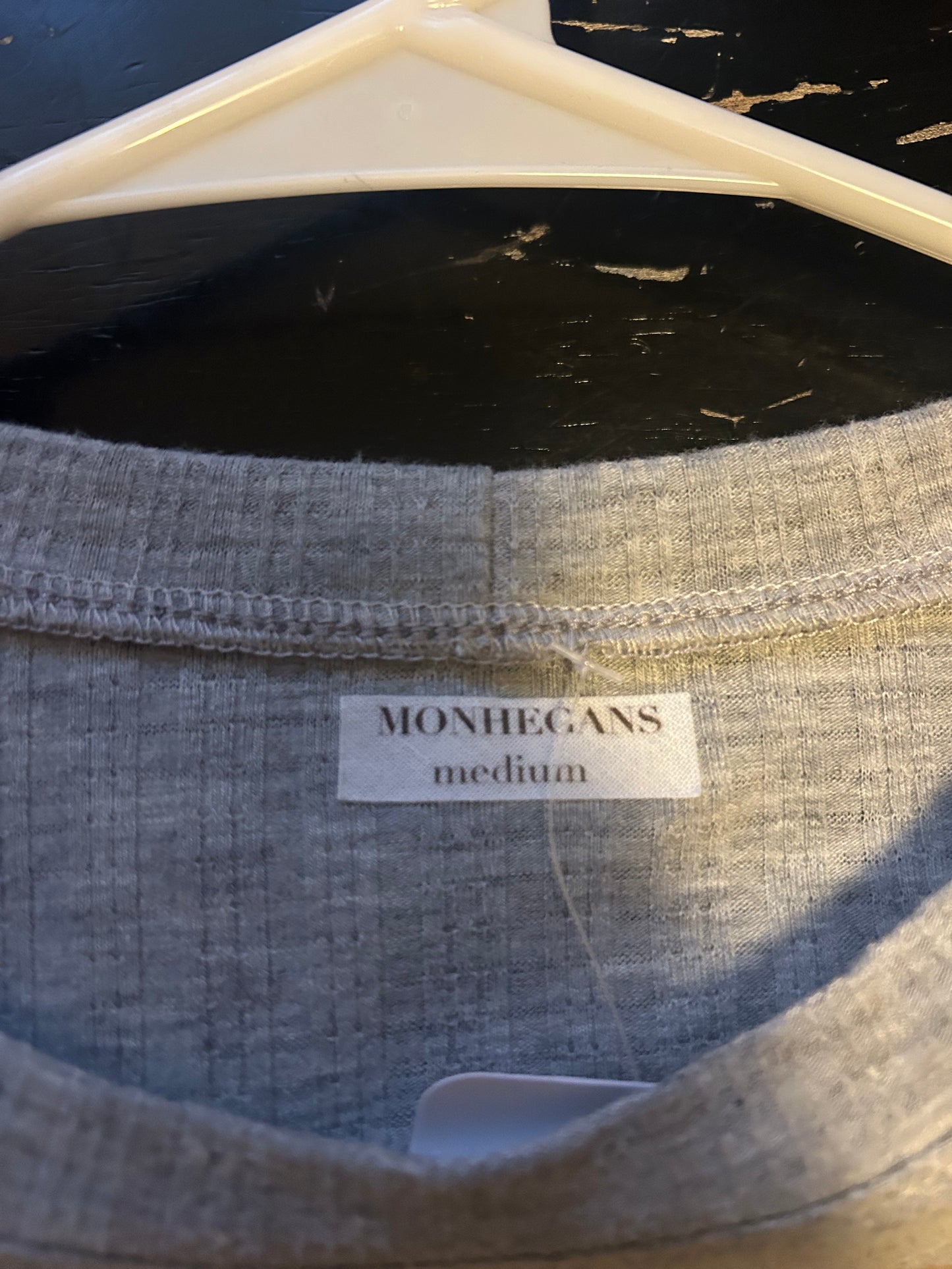 Monhegans Grey Crop Long Sleeve M