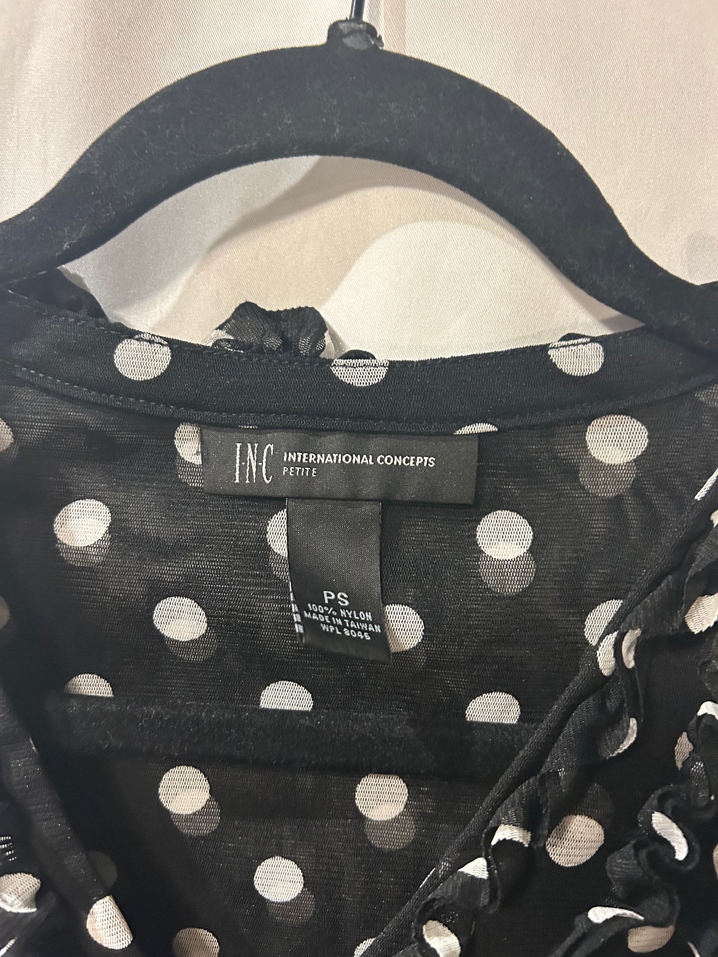 INC Polka Dot Blouse S