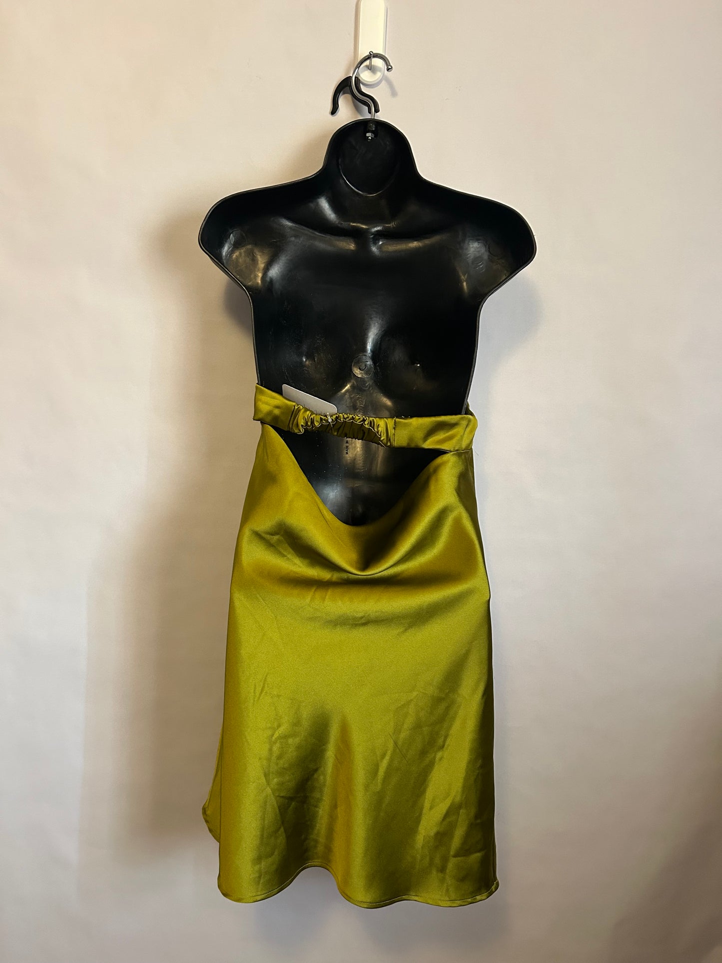 Wild Fable Green Strapless Satin Dress S
