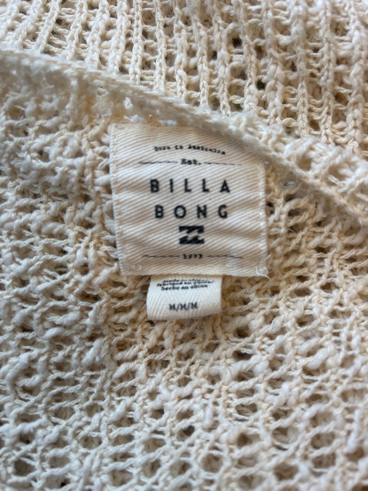 Billabong Cream Sweater M
