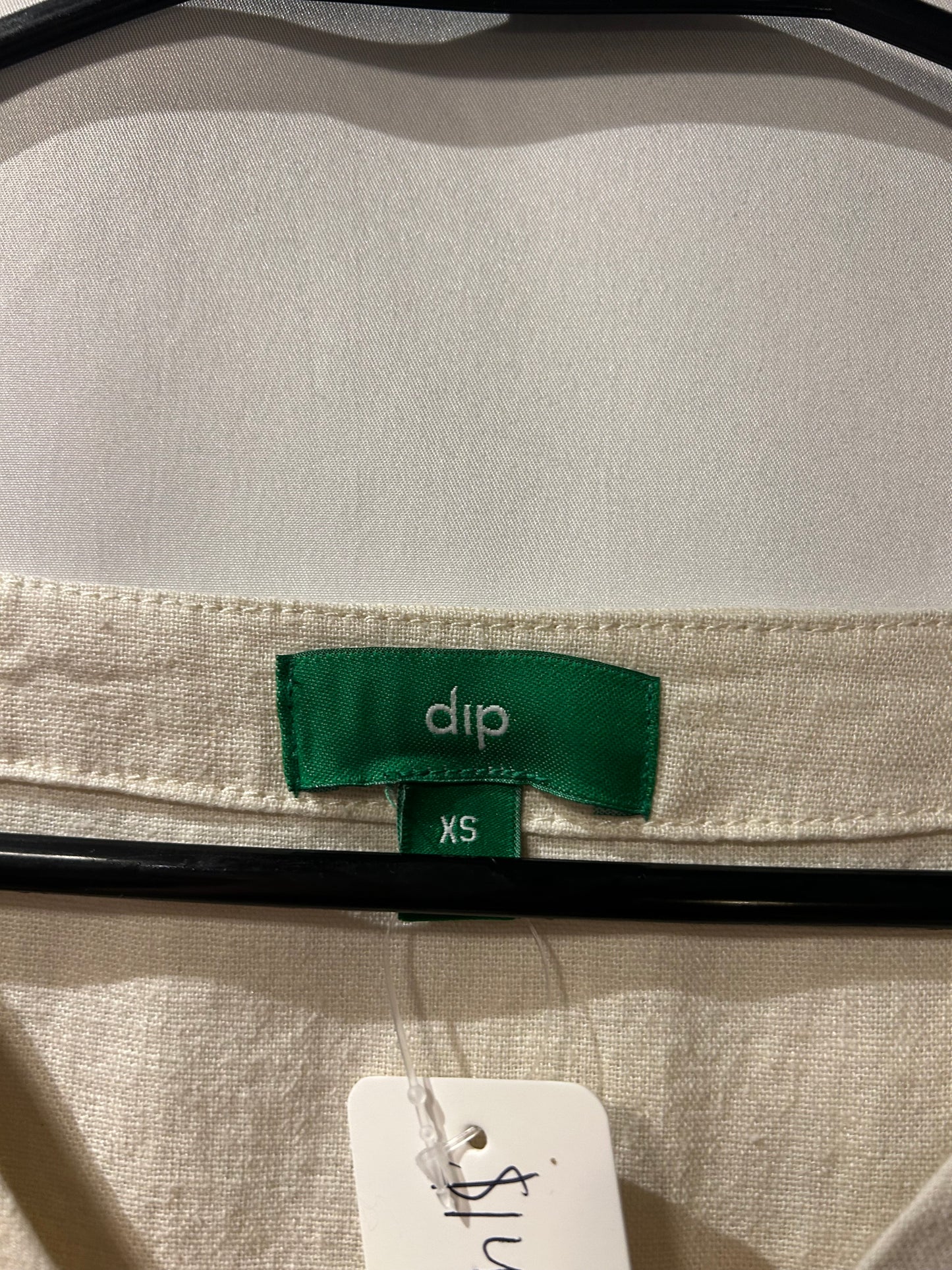 Dip Yellow Linen Dres XS