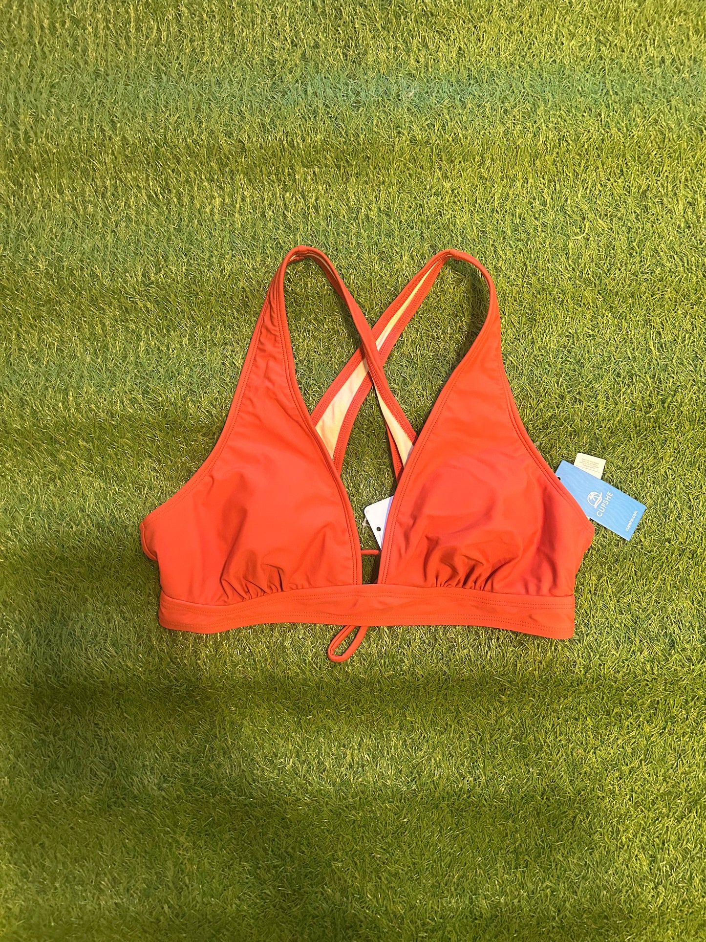 Cupshe Burnt Orange Bikini Top L