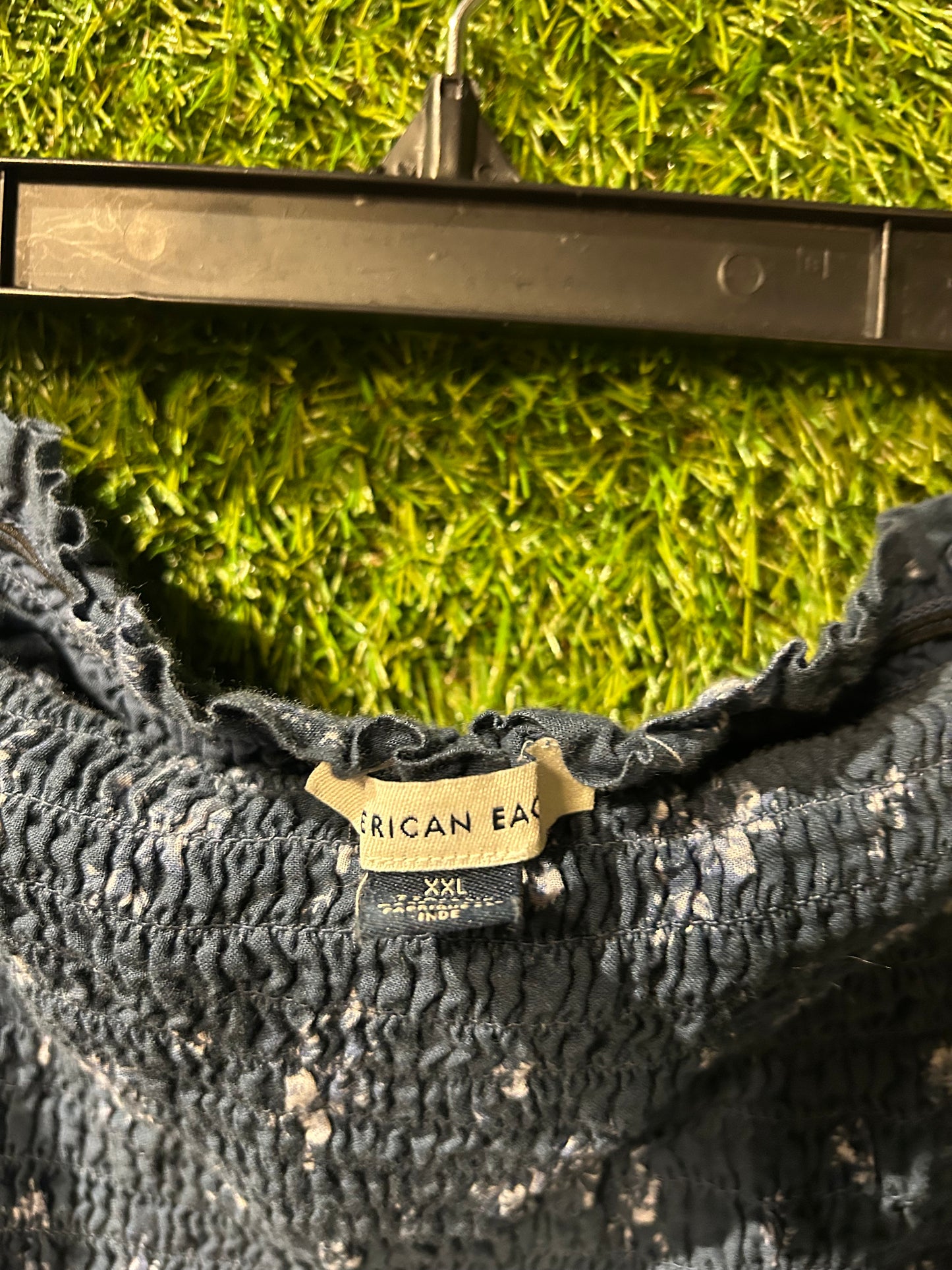 American Eagle Green Floral Tube Top XXL