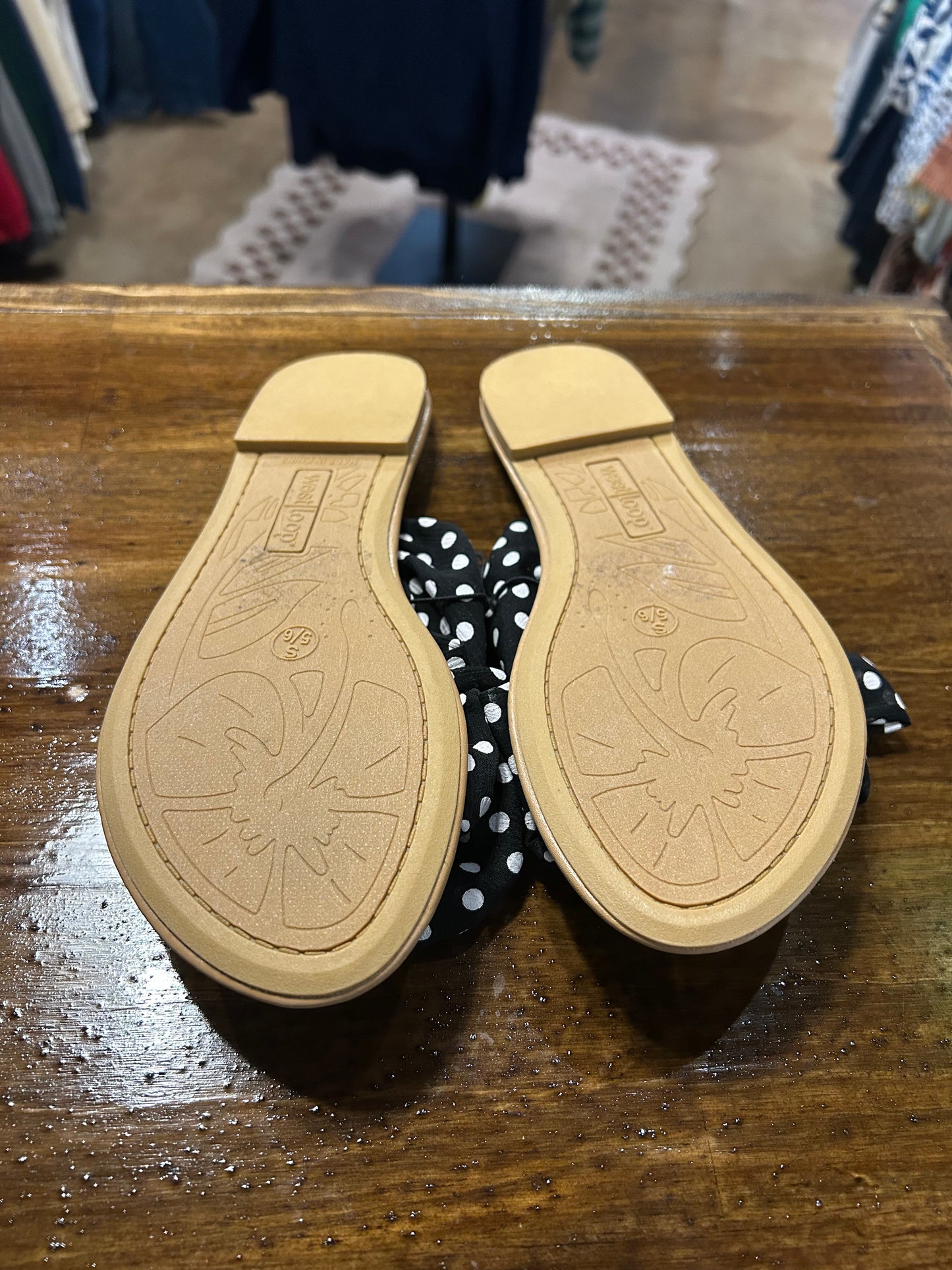 West Loop Polka Dot Bow Sandals 5/6