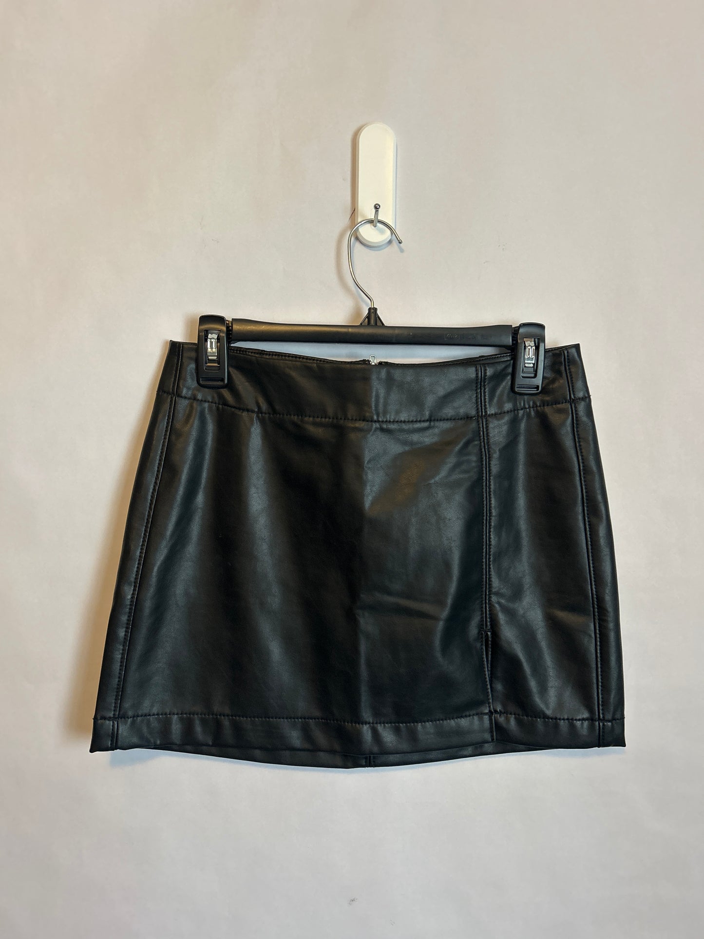 American Eagle High Rise Mini Leather Black Skirt 2
