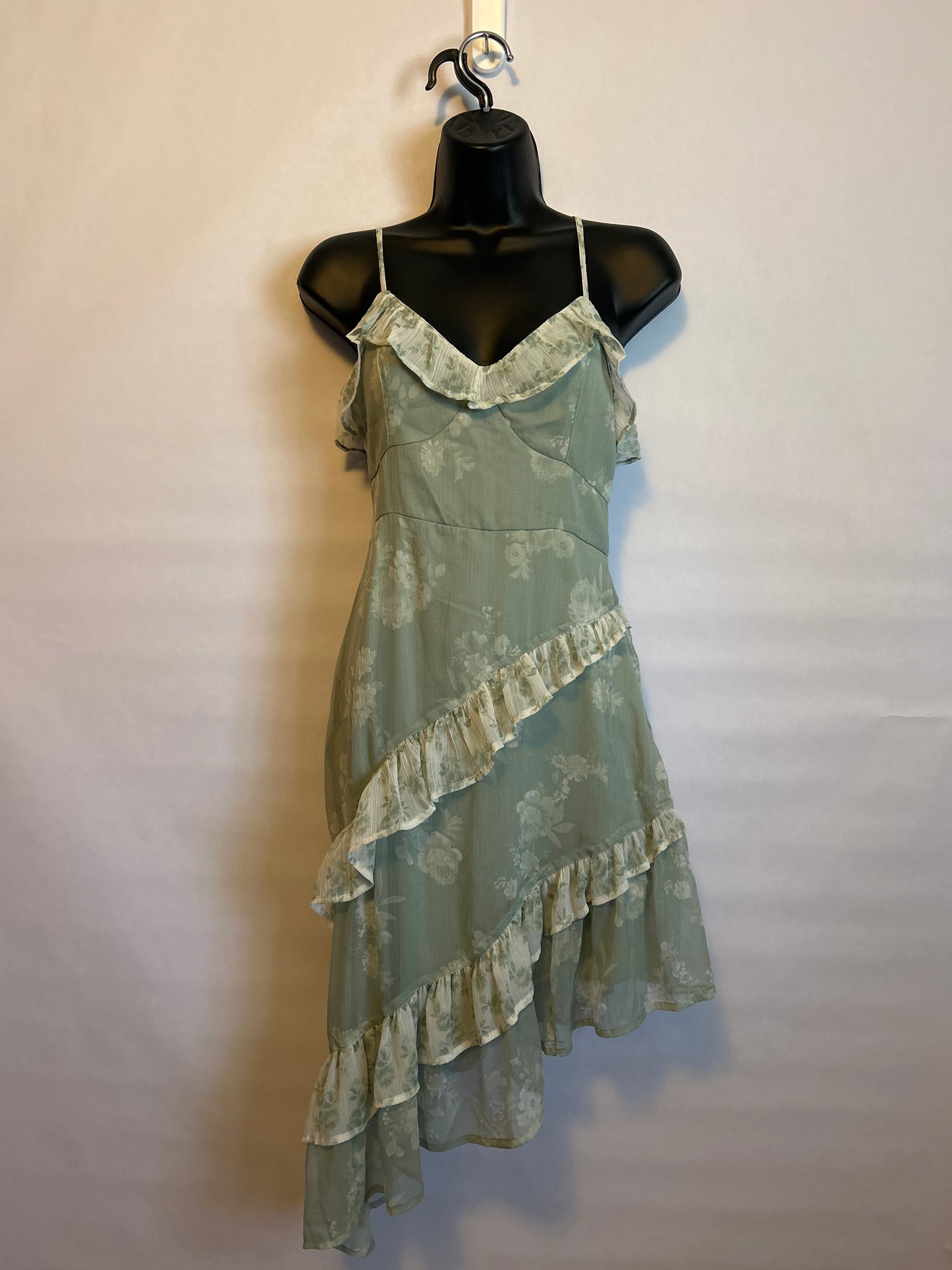 Social Tourist Green Floral Dress XS