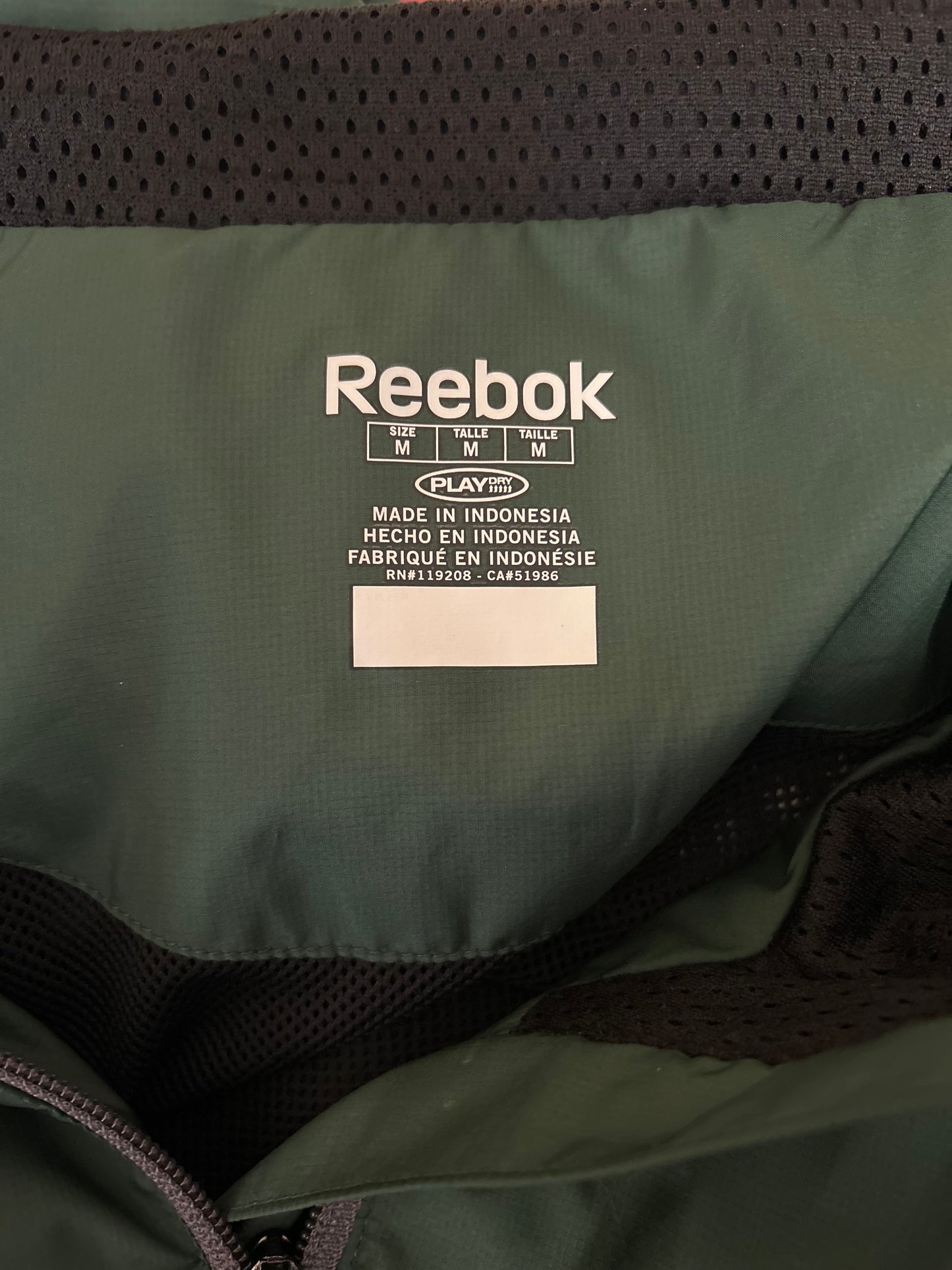 Reebok Packers Zip-Up M