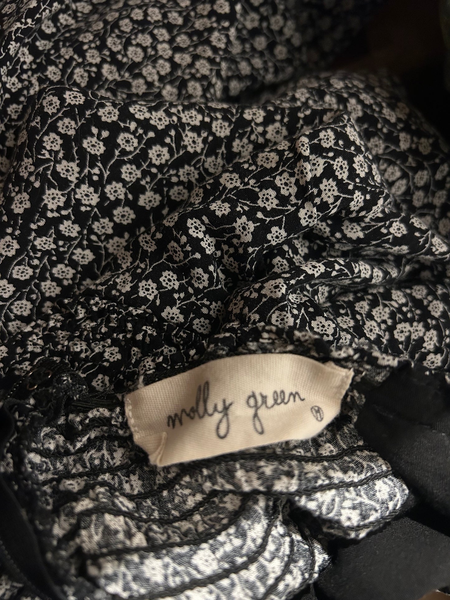 Molly Green Black & White Floral Dress M