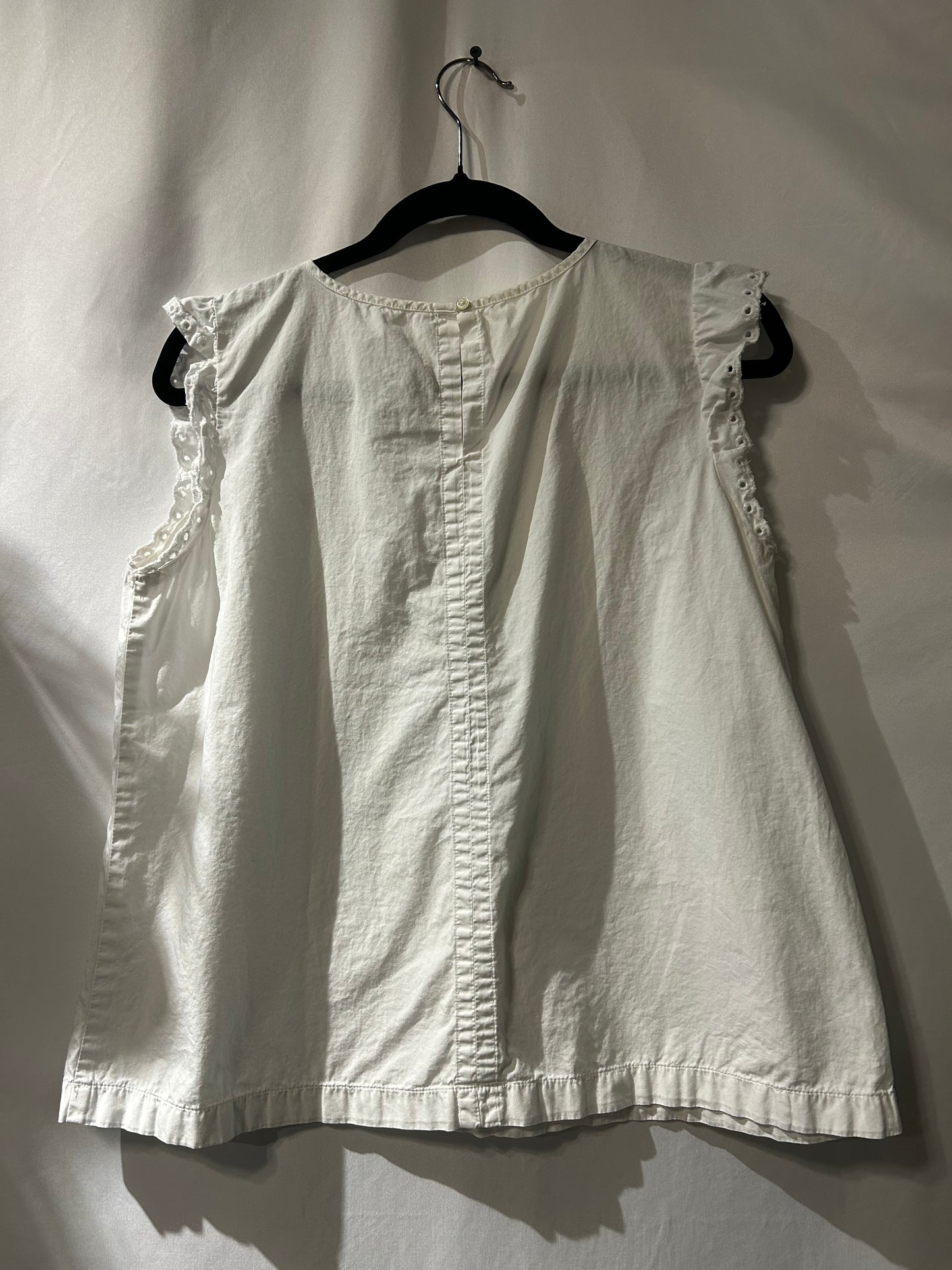 White Eyelet Tank M