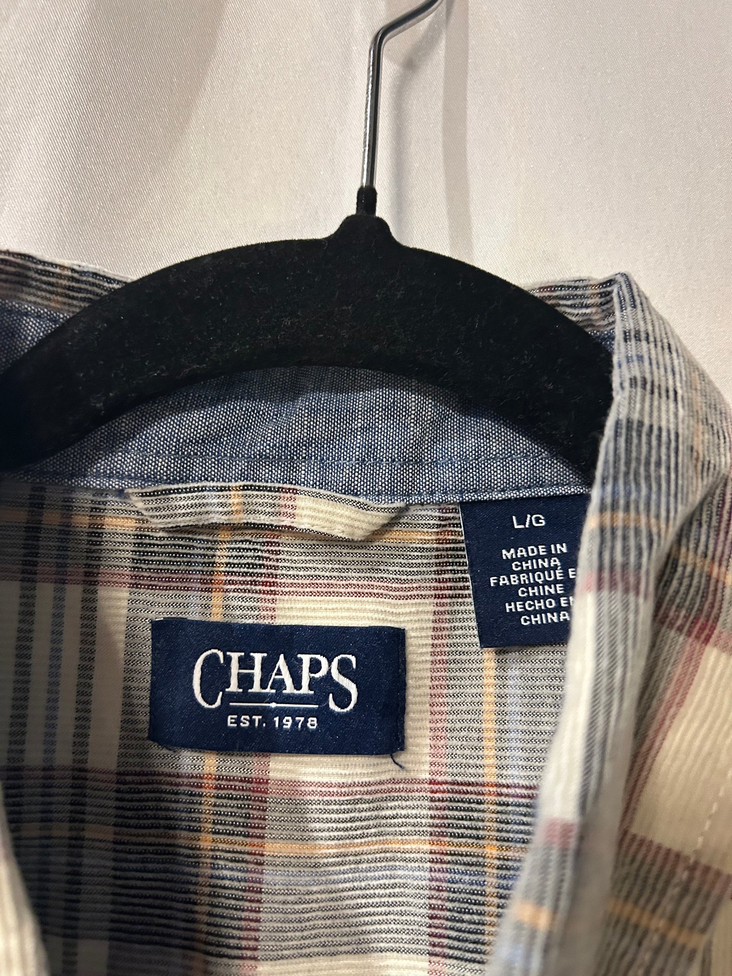 Chaps Corduroy Button Up L
