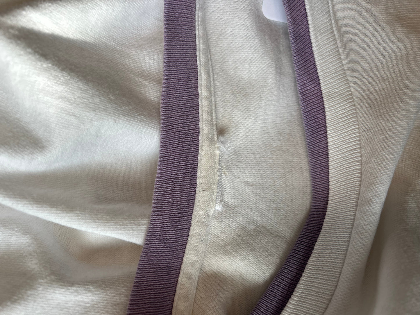 White & Purple T-Shirt XL