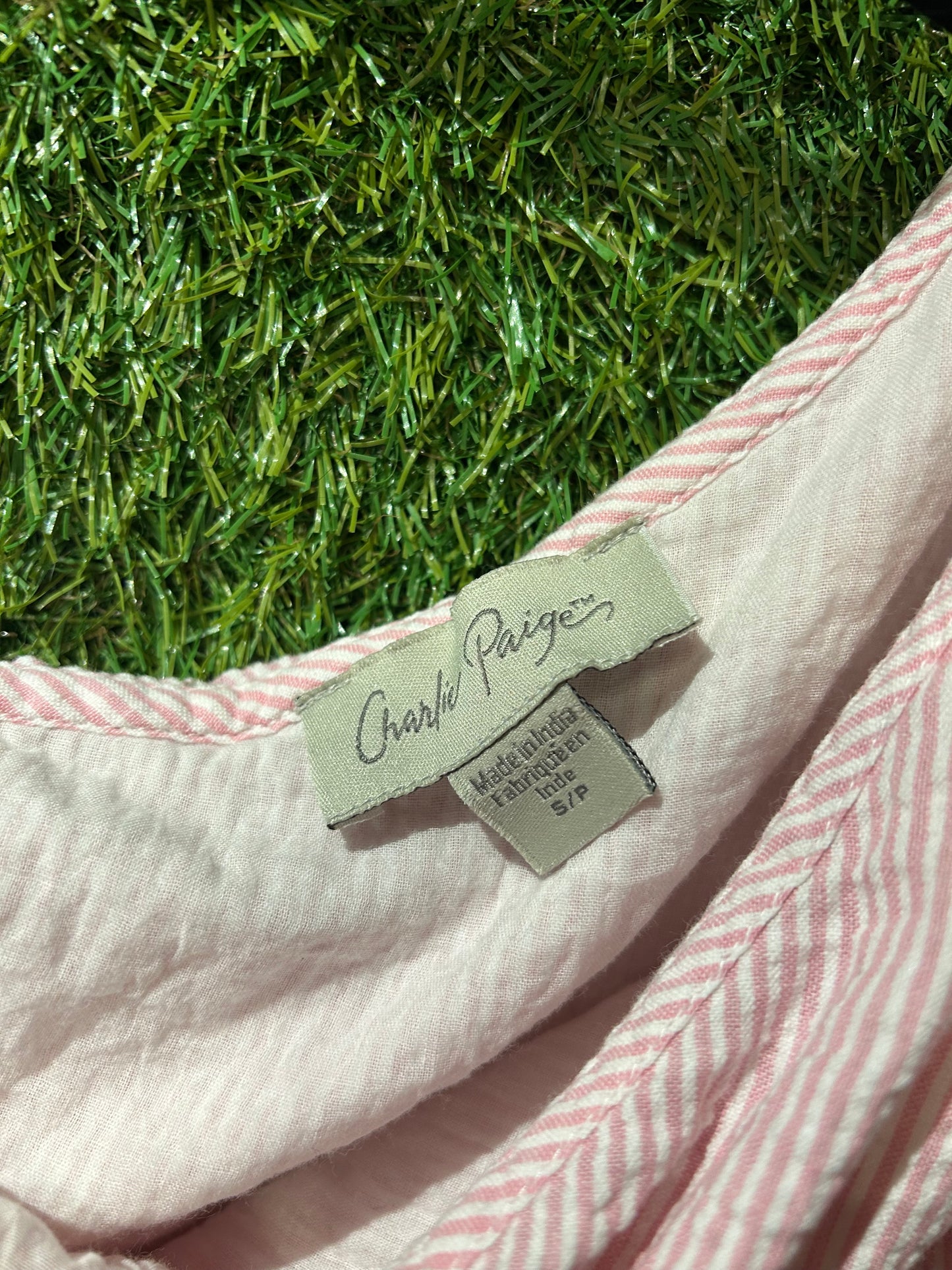 Charlie Page Pink & White Dress S