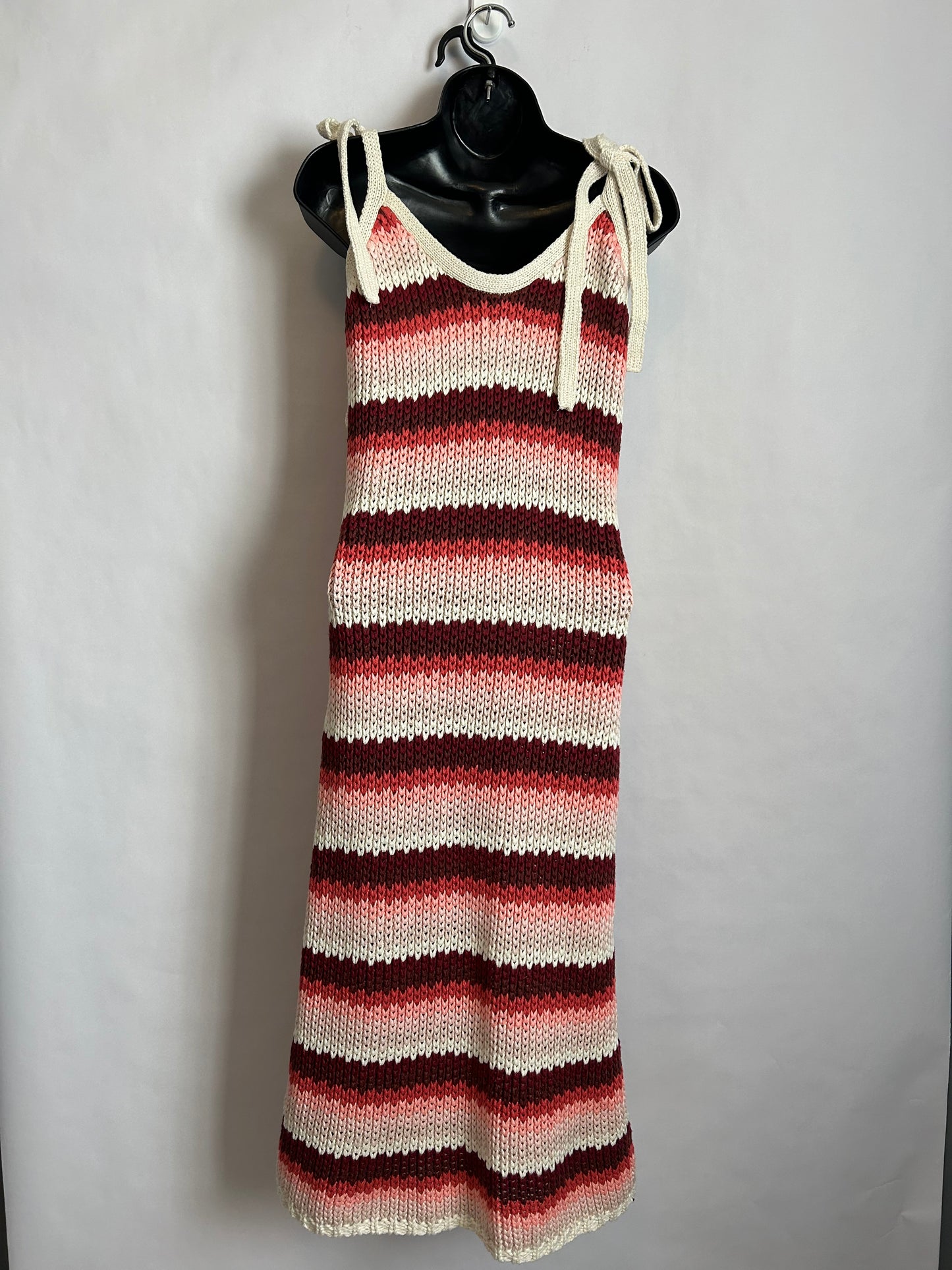 Zara Striped Crochet Maxi Dress S