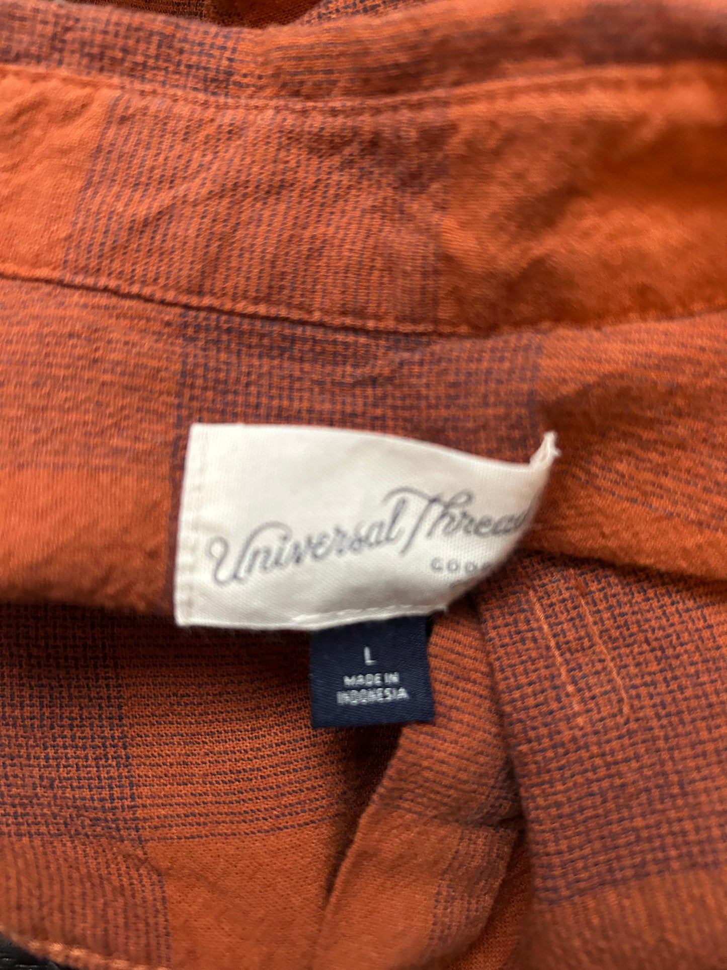 Universal Thread Orange Button Up L