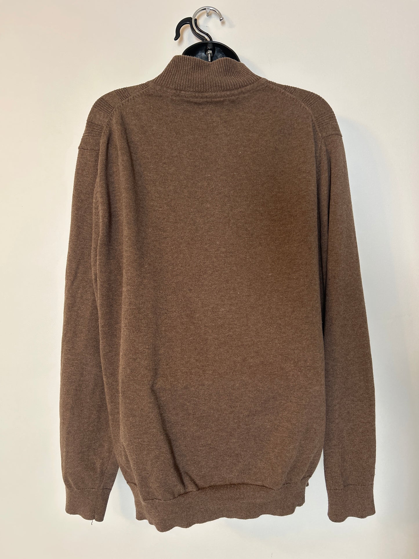 Tasso Elba Brown Zip Up Sweater XL