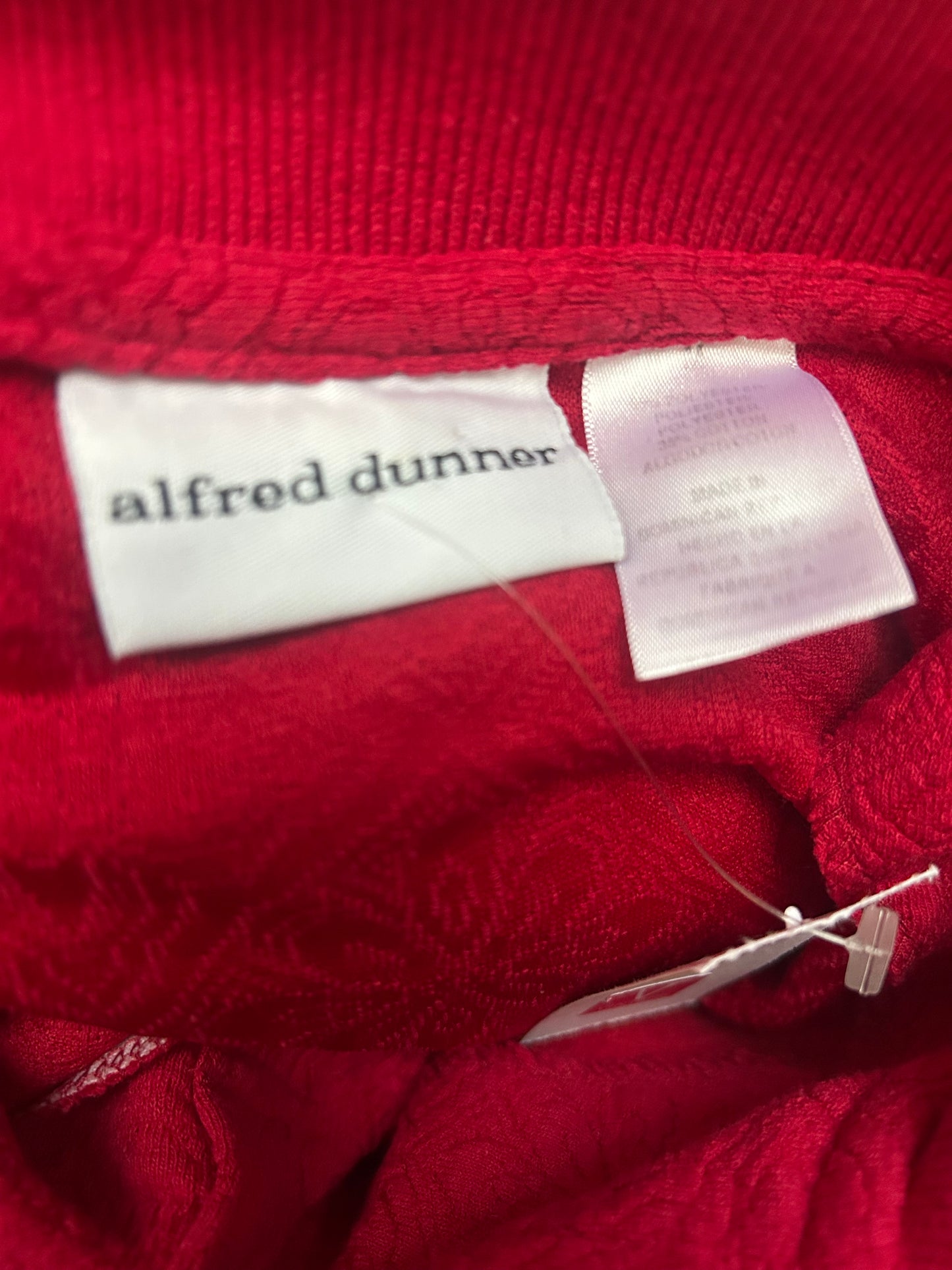 Vintage Alfred Dunner Red Flower Button Up M