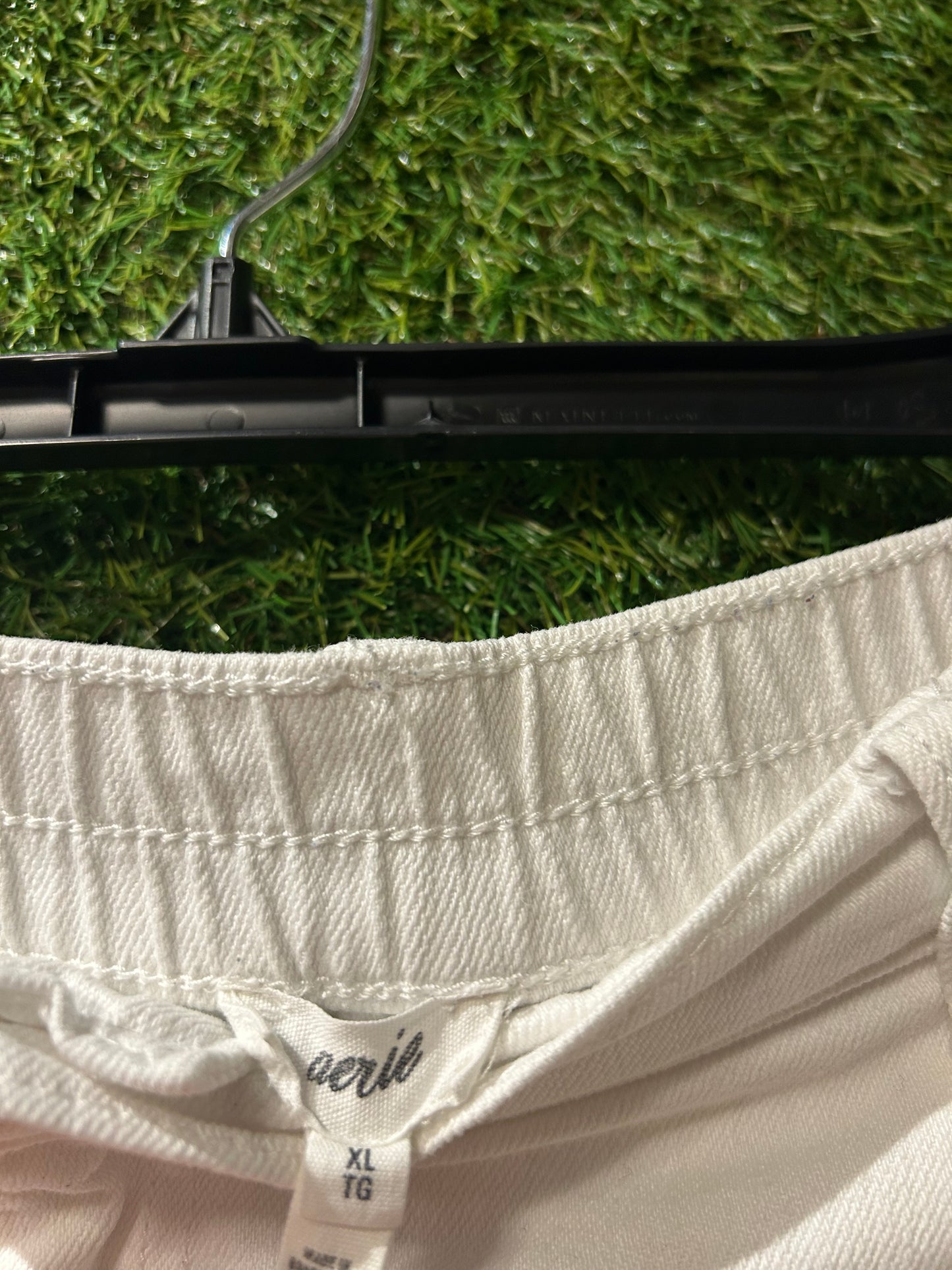 Aerie White Jean Shorts XL