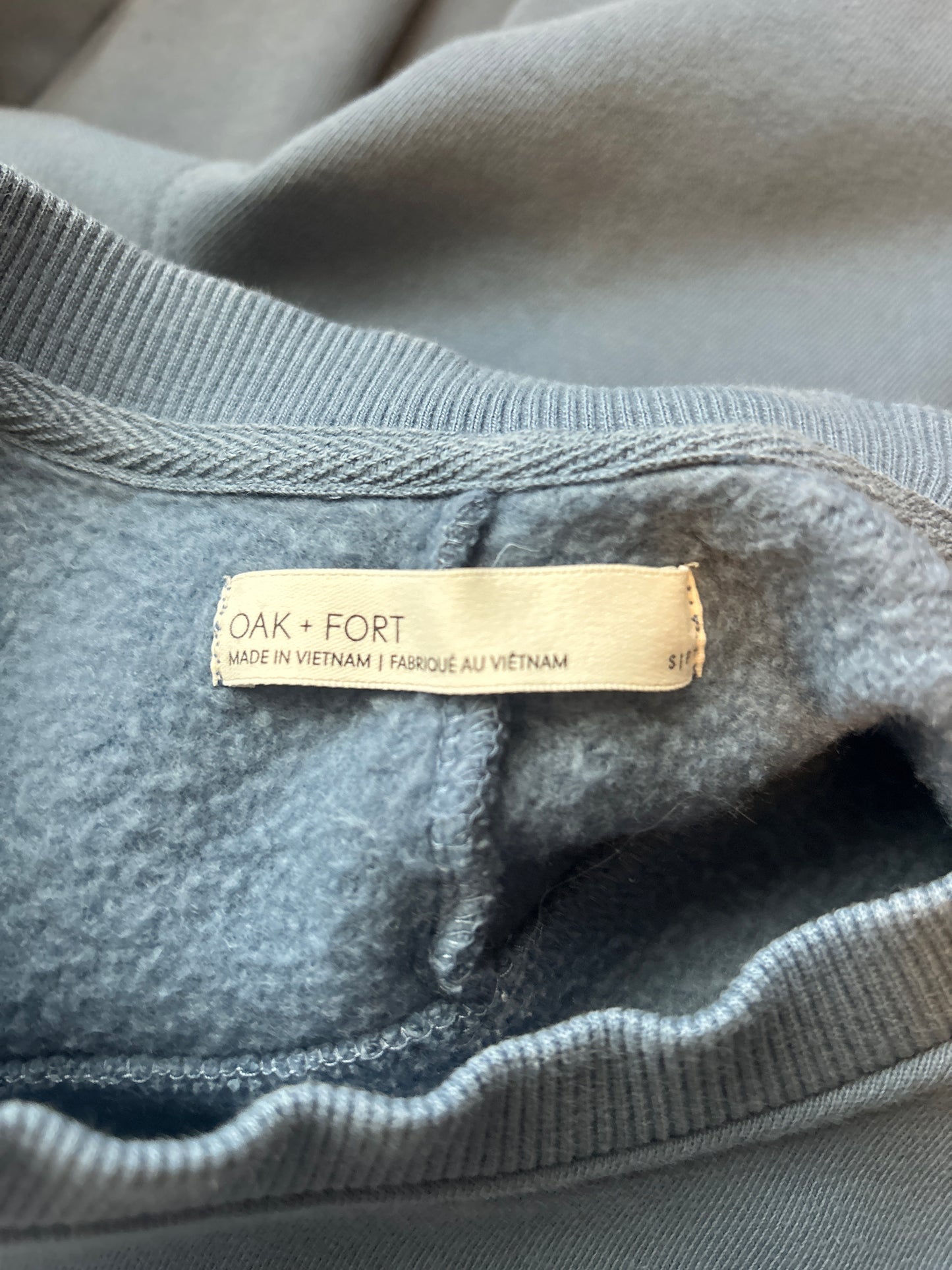 Oak + Fort Loose Fit Blue Sweatshirt S