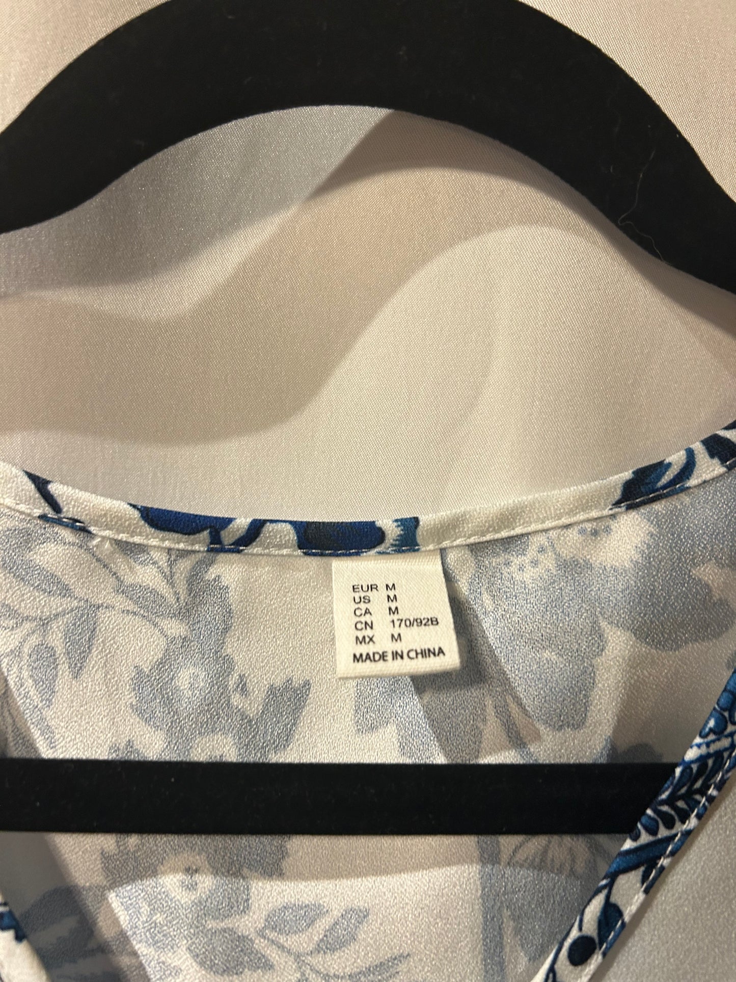 Blue & White Floral Dress M