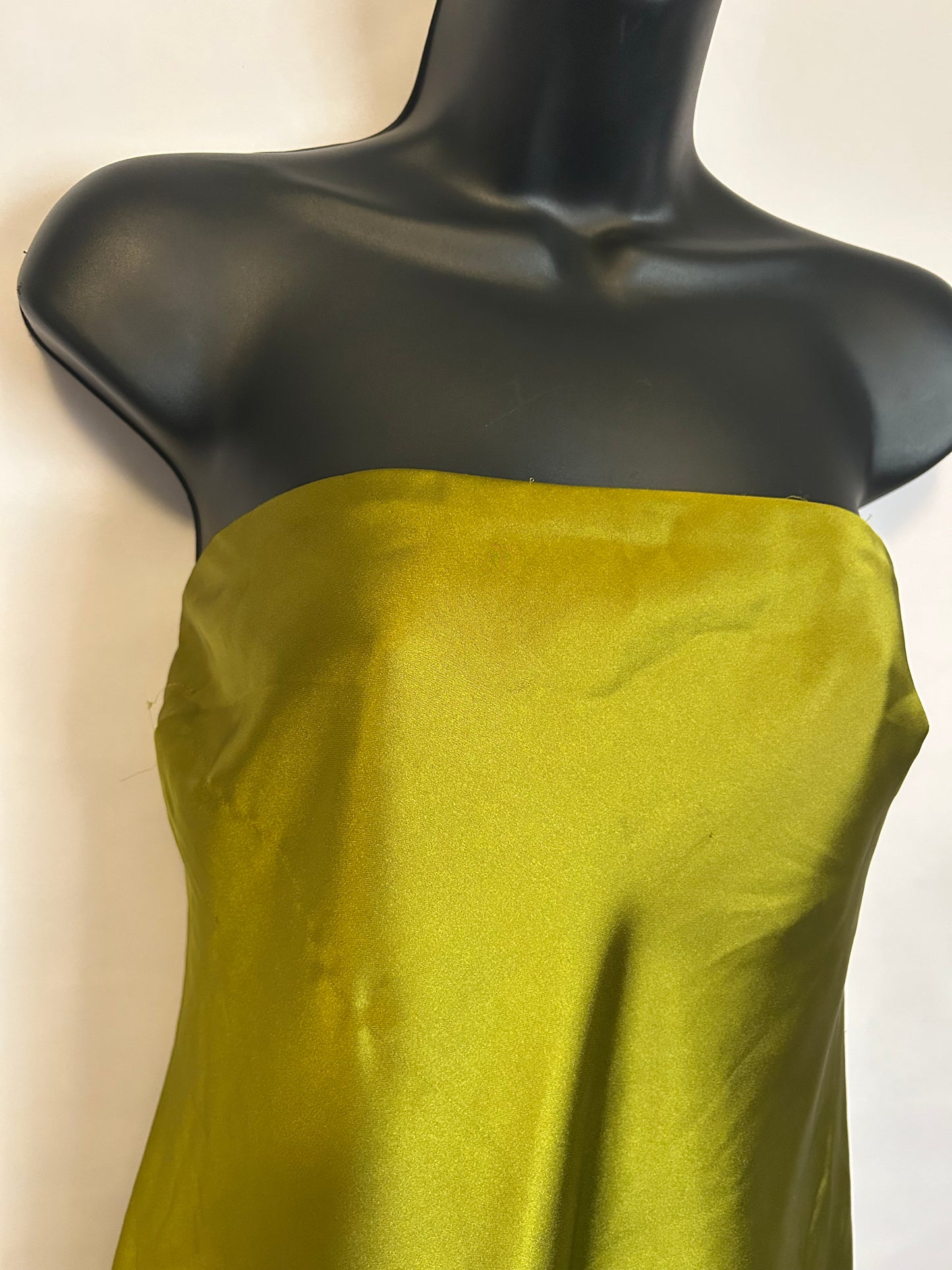 Wild Fable Green Strapless Satin Dress S