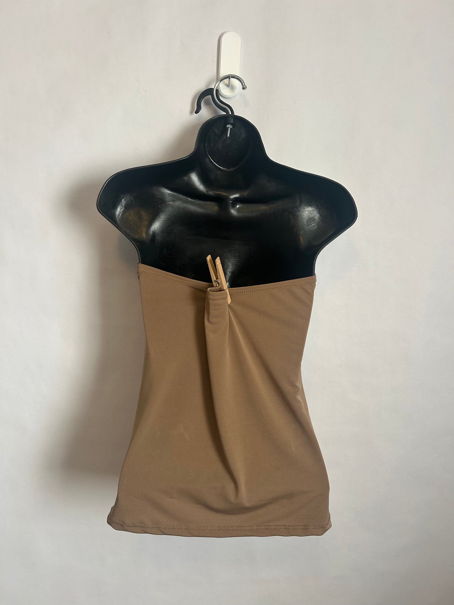 JustPolly Brown Strapless Top L