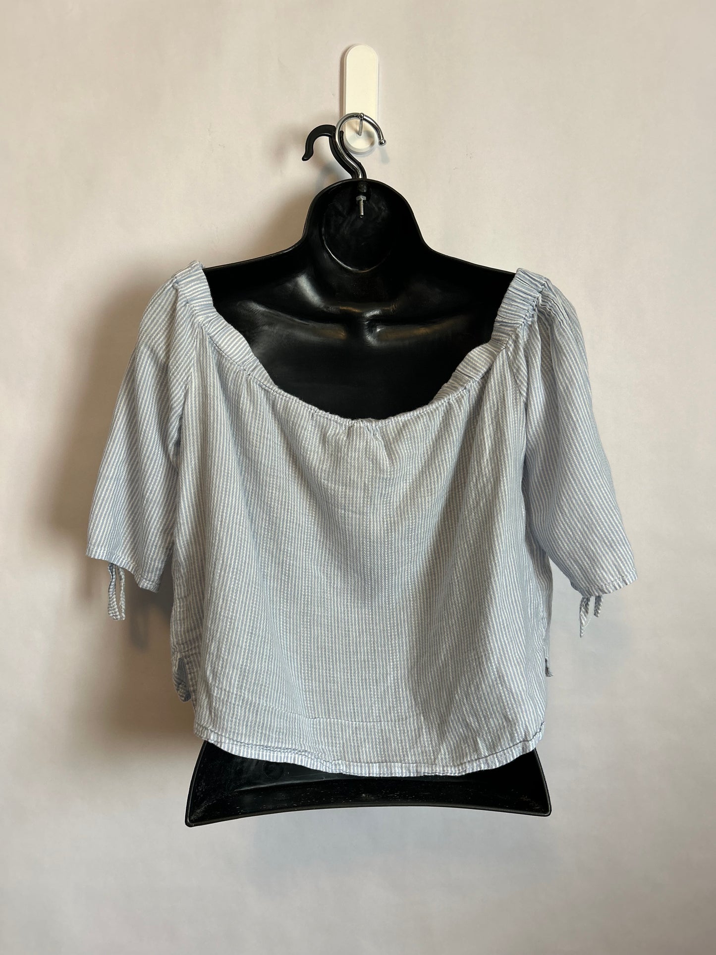 Bershka • BSKGIRL Blue and White Striped Shirt