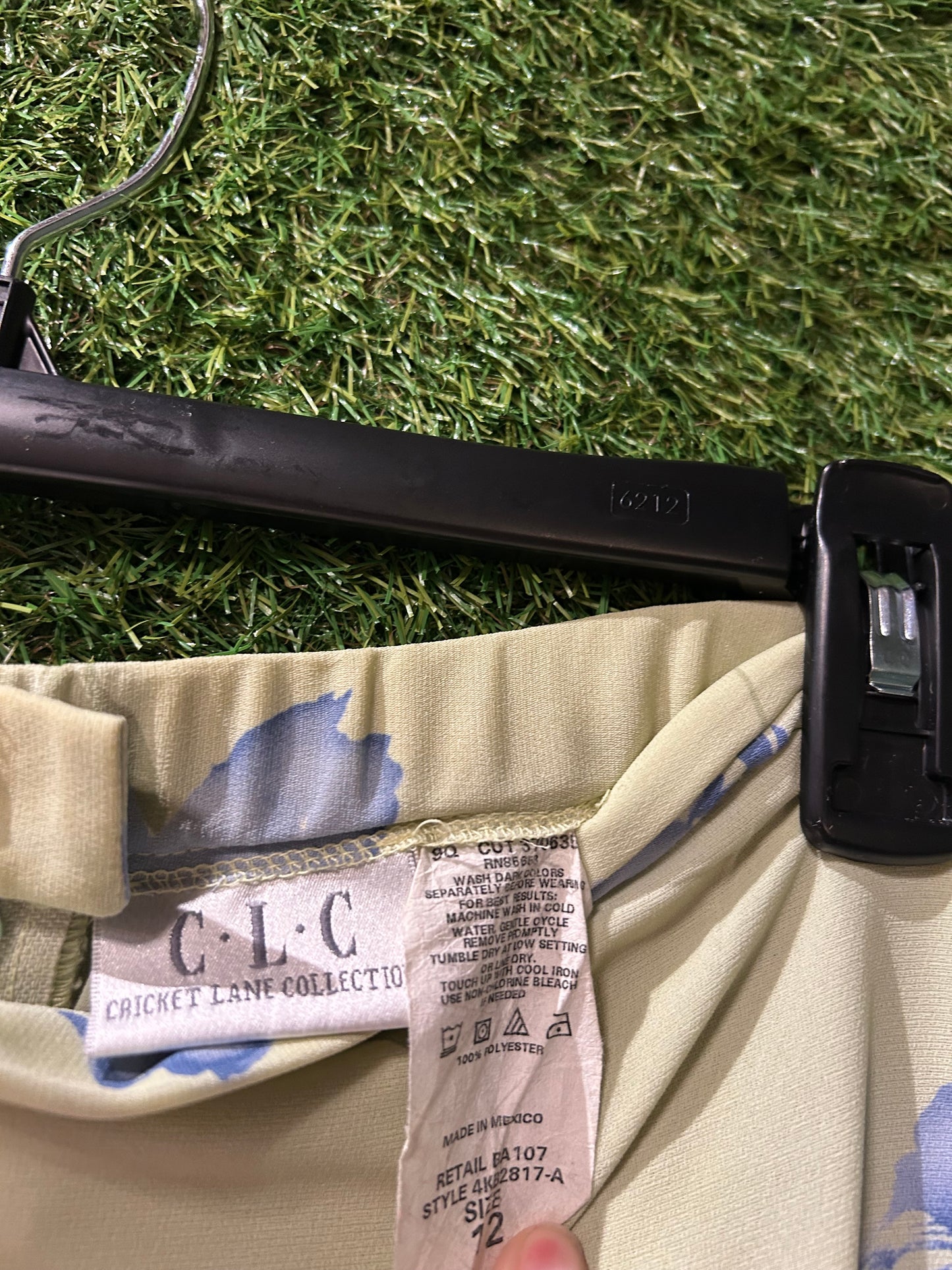 Cricket Lane Collection Floral Skirt Green & Blue 12