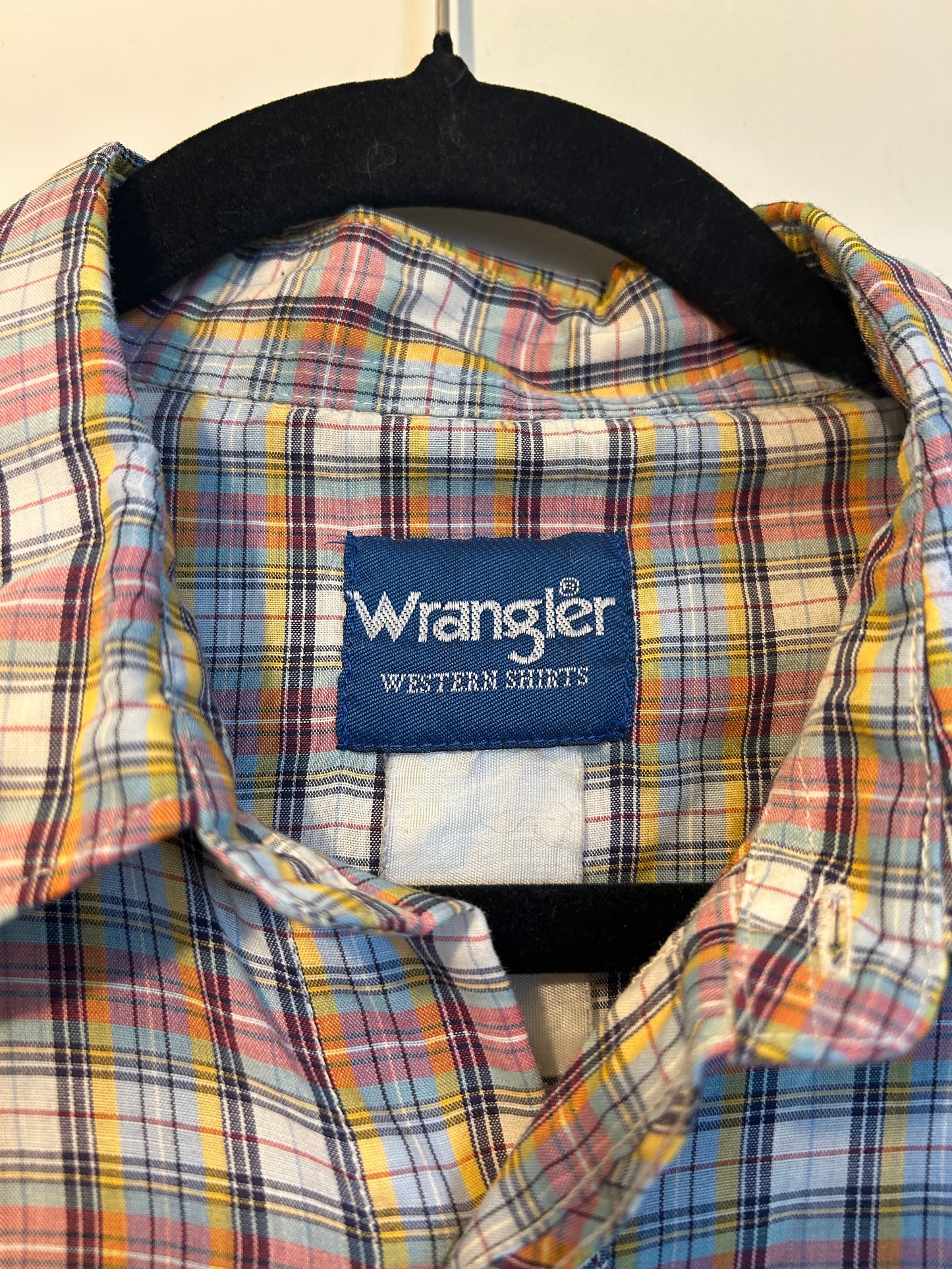 Wrangler Western Plaid Button Up L