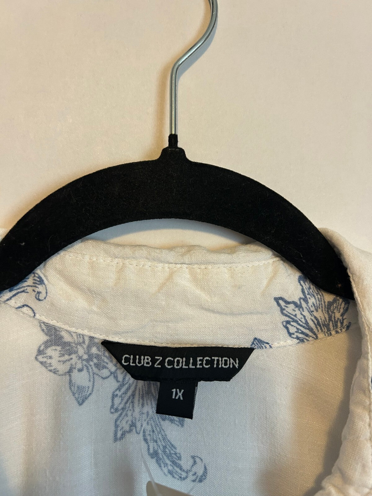 Club Z Collection Floral Button Up 1X