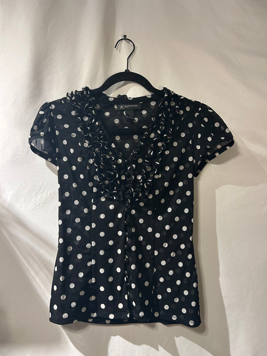 INC Polka Dot Blouse S