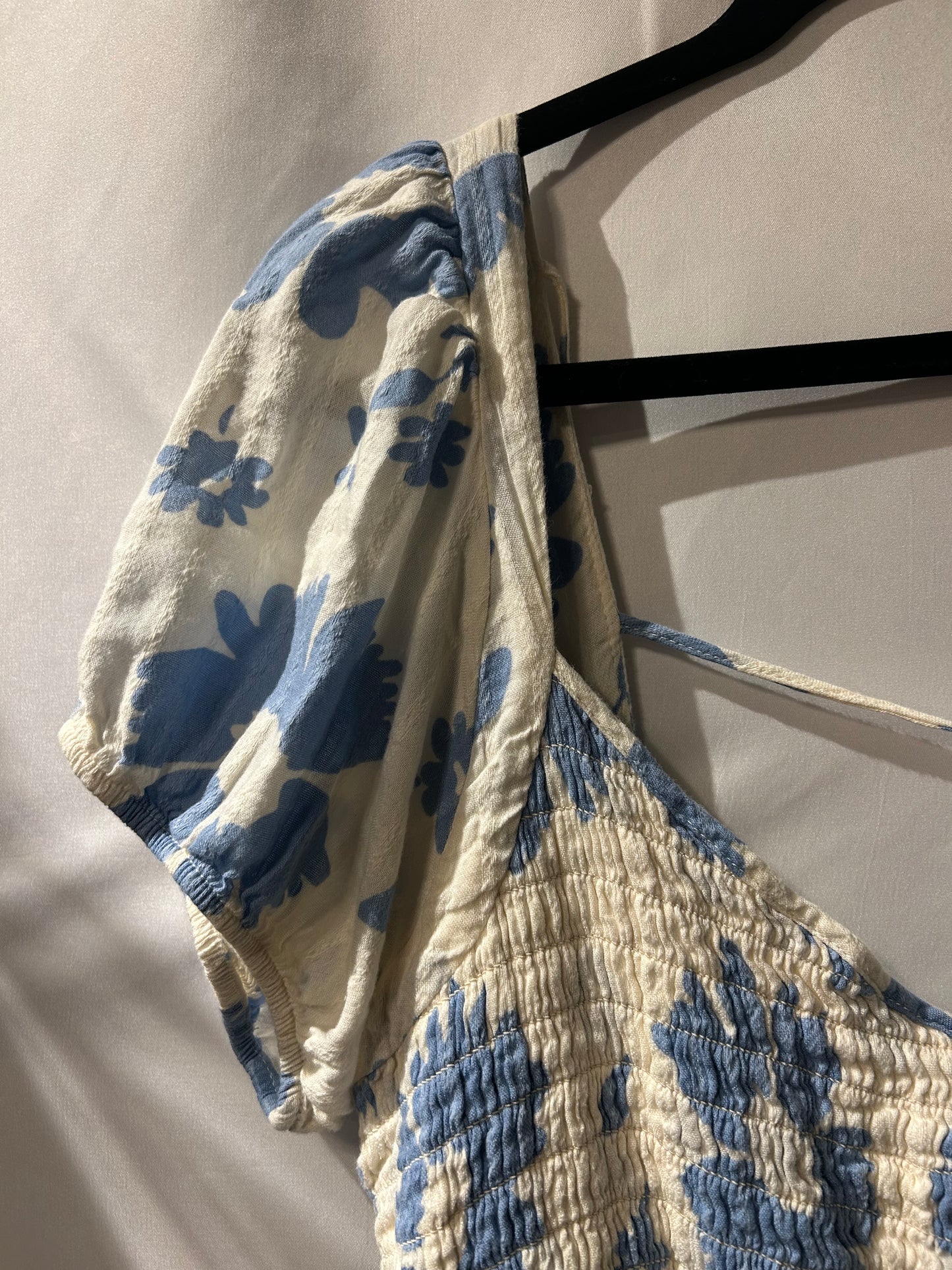 American Eagle Blue & White Floral Dress XL