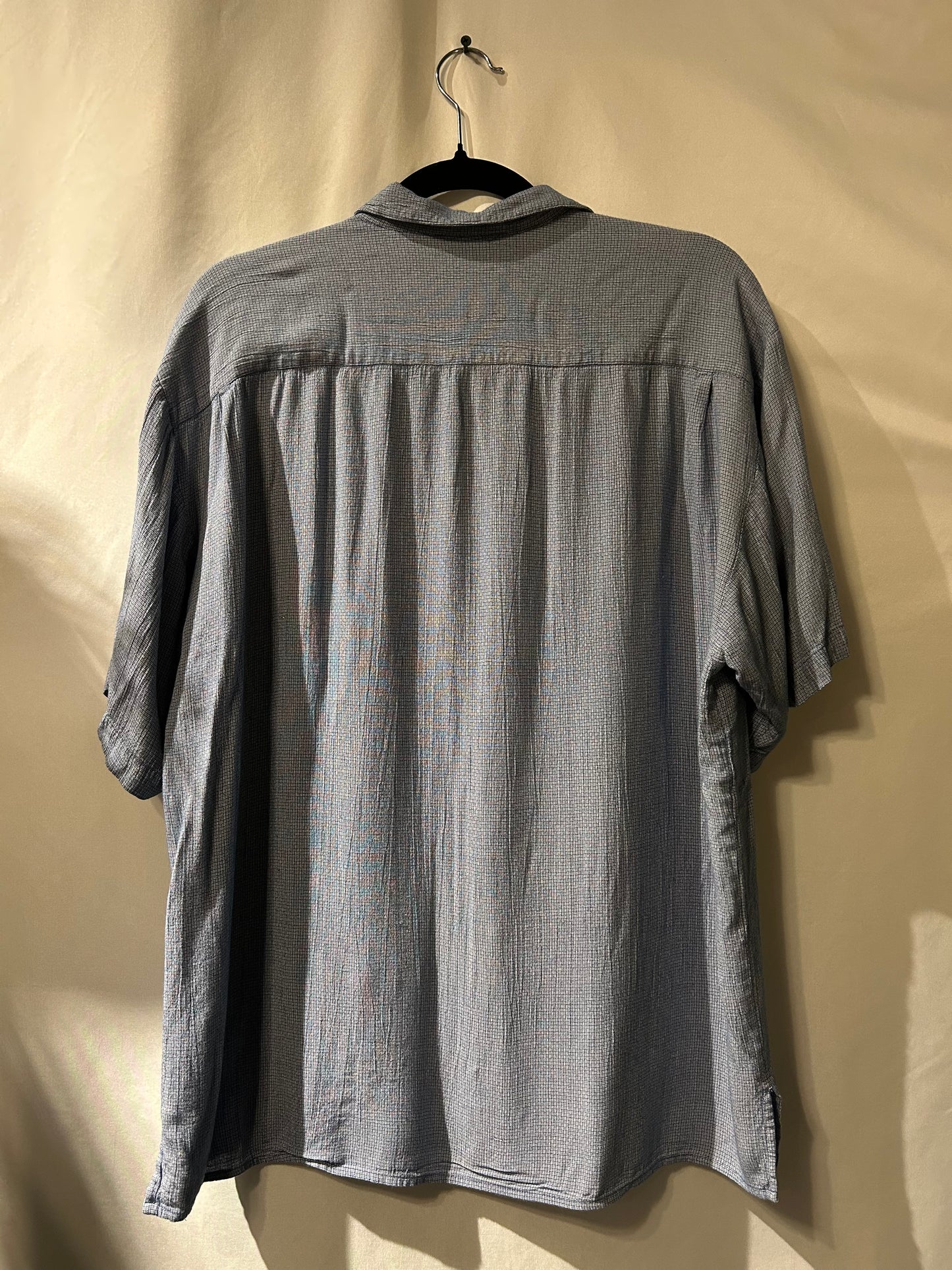 Vintage Bachman Short Sleeve Blue Button Up L