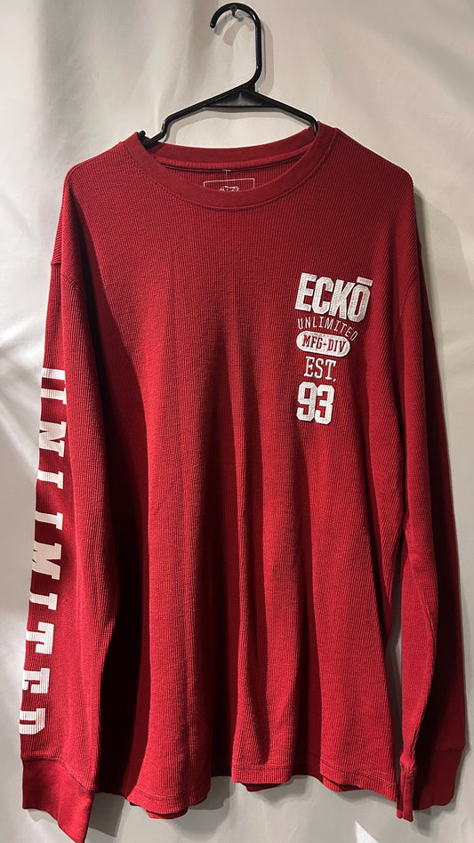 Ecko Red Waffle Long Sleeve XL