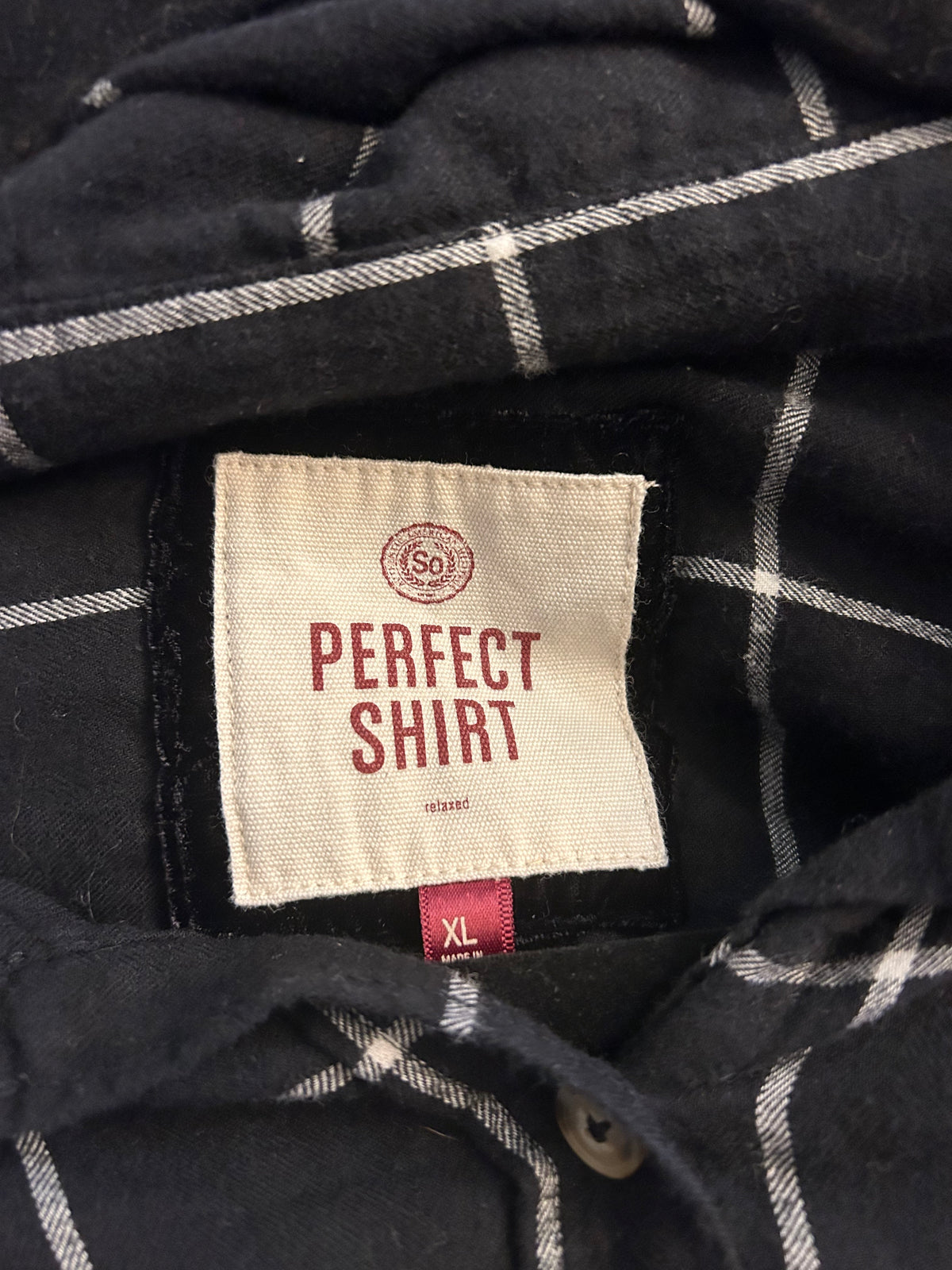 Perfect Shirt Black Flannel XL