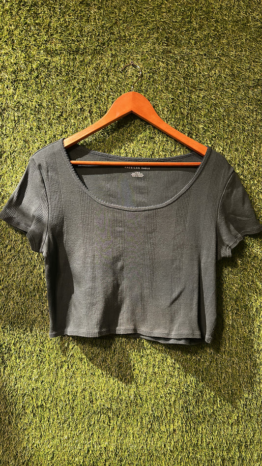 American Eagle Cropped T-Shirt L