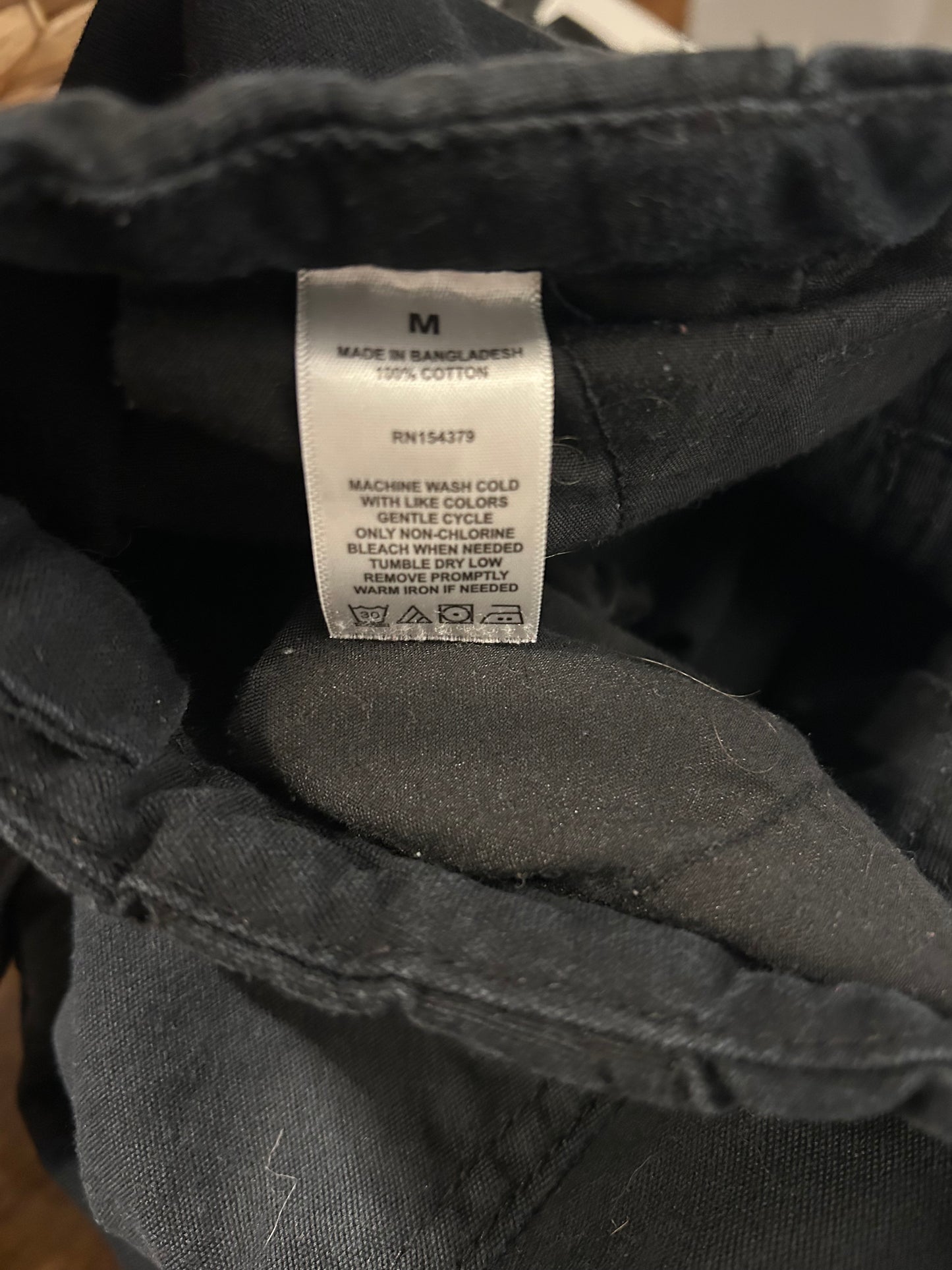 Aeropostale Wide Leg Cargo Black Pants M