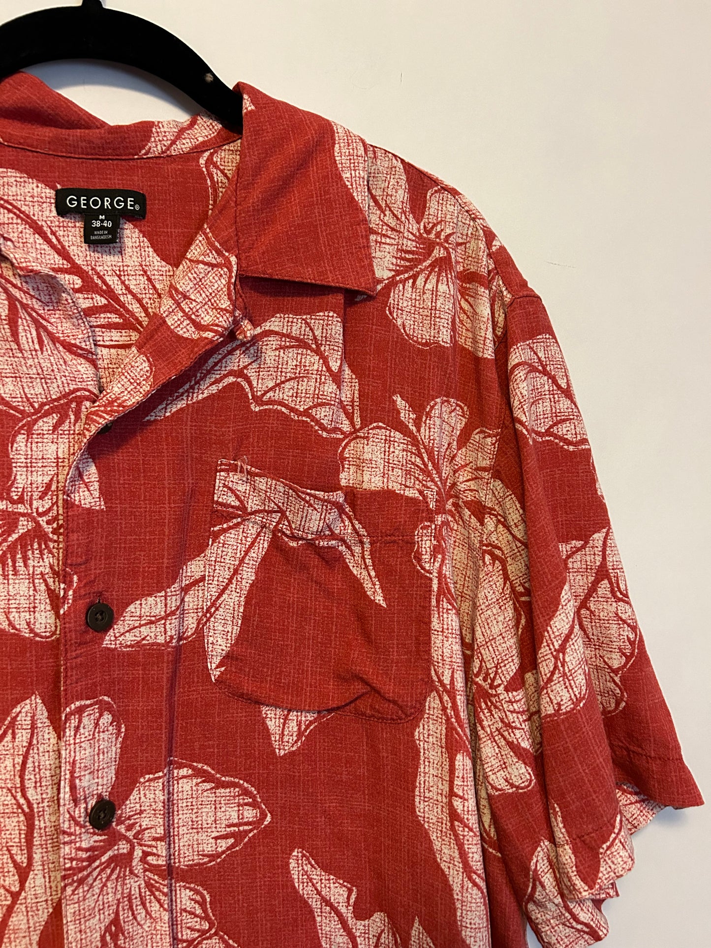 George Red Hawaii Button Up