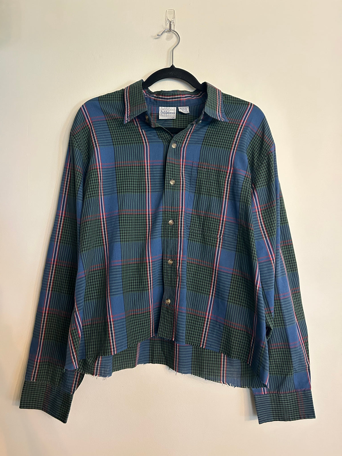 Vintage 80s Saddlebrook Cropped Button Up L