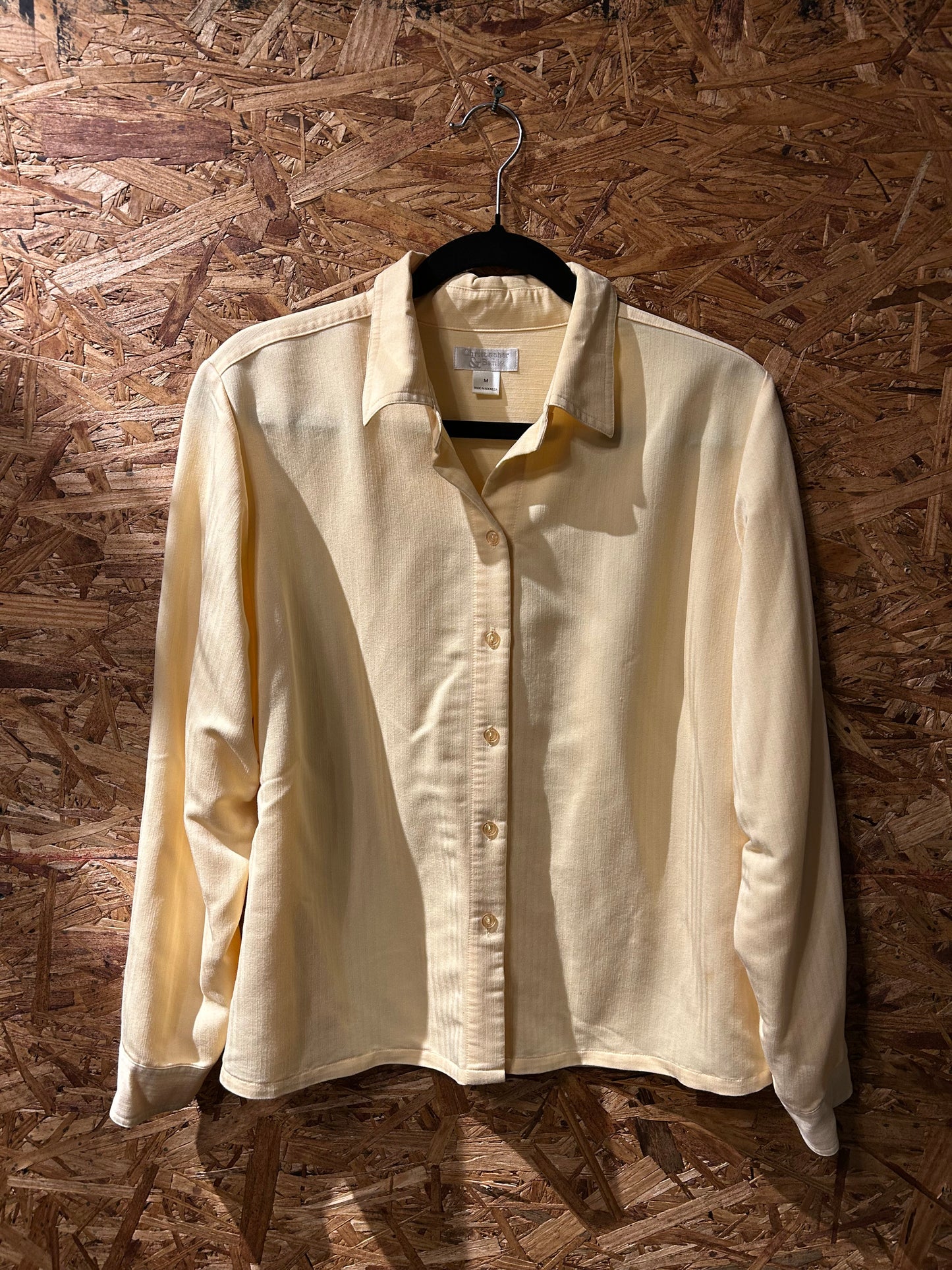 Christopher & Banks Butter Yellow Button Up M