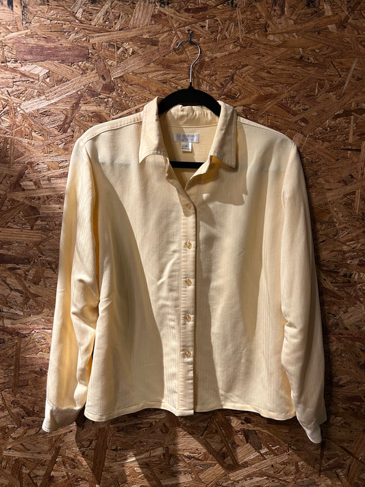 Christopher & Banks Butter Yellow Button Up M
